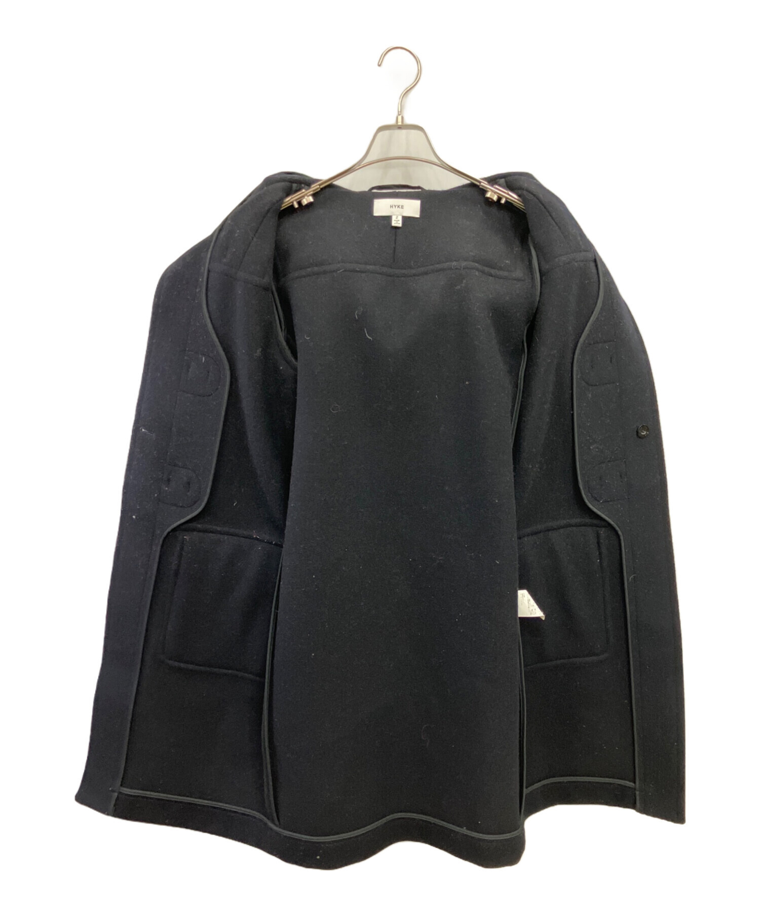 中古・古着通販】HYKE (ハイク) ダッフルコート ネイビー サイズ:2