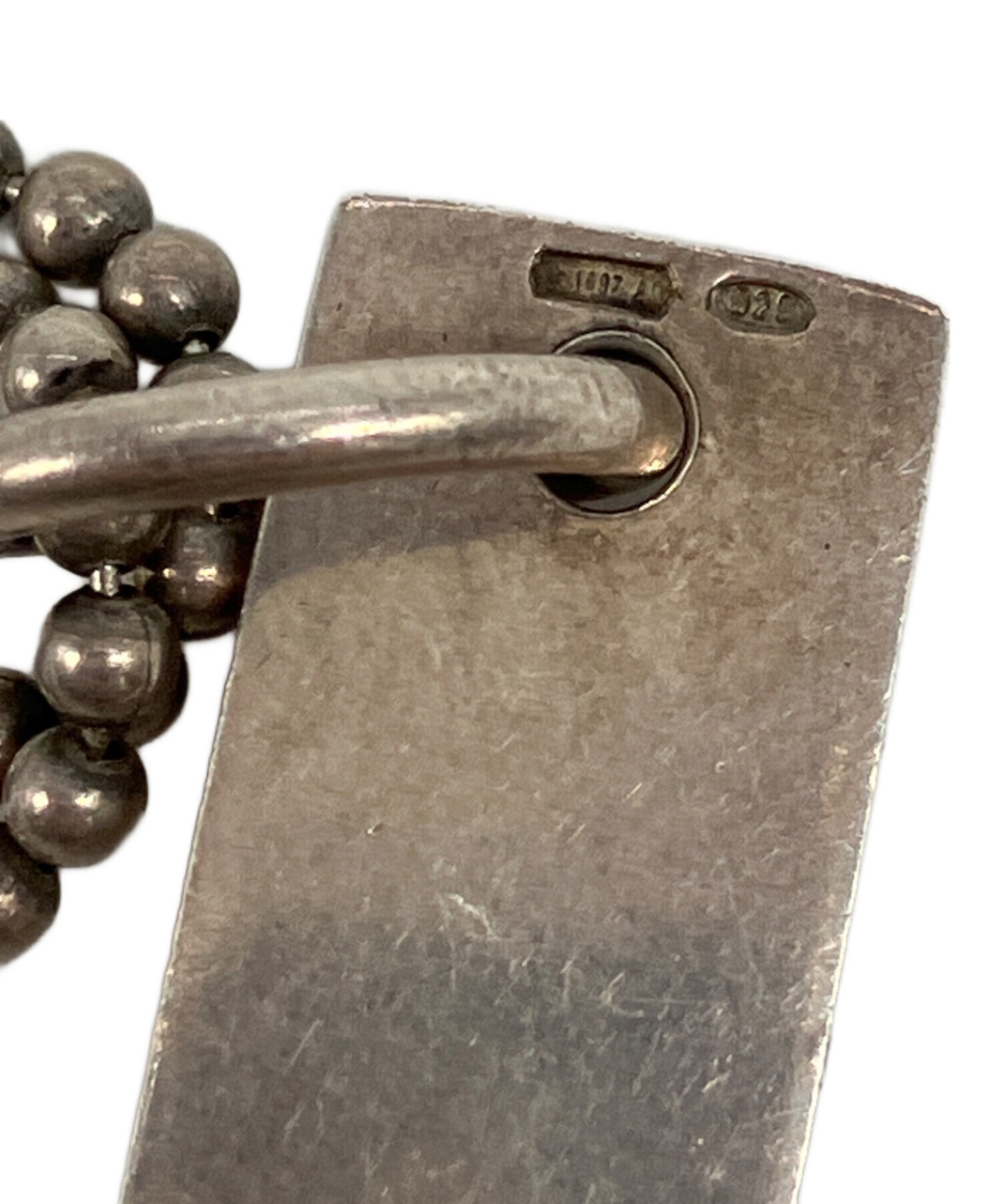 中古・古着通販】GUCCI (グッチ) ダブルボールチェーンプレート