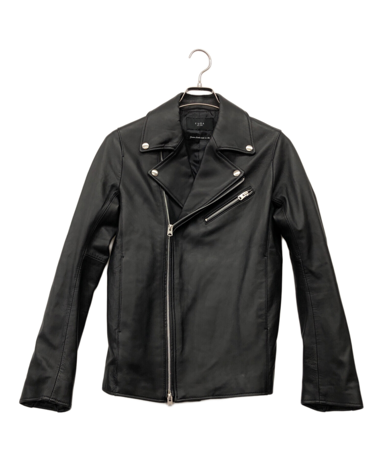 中古・古着通販】FUGA (フーガ) ダブルライダースジャケット ブラック