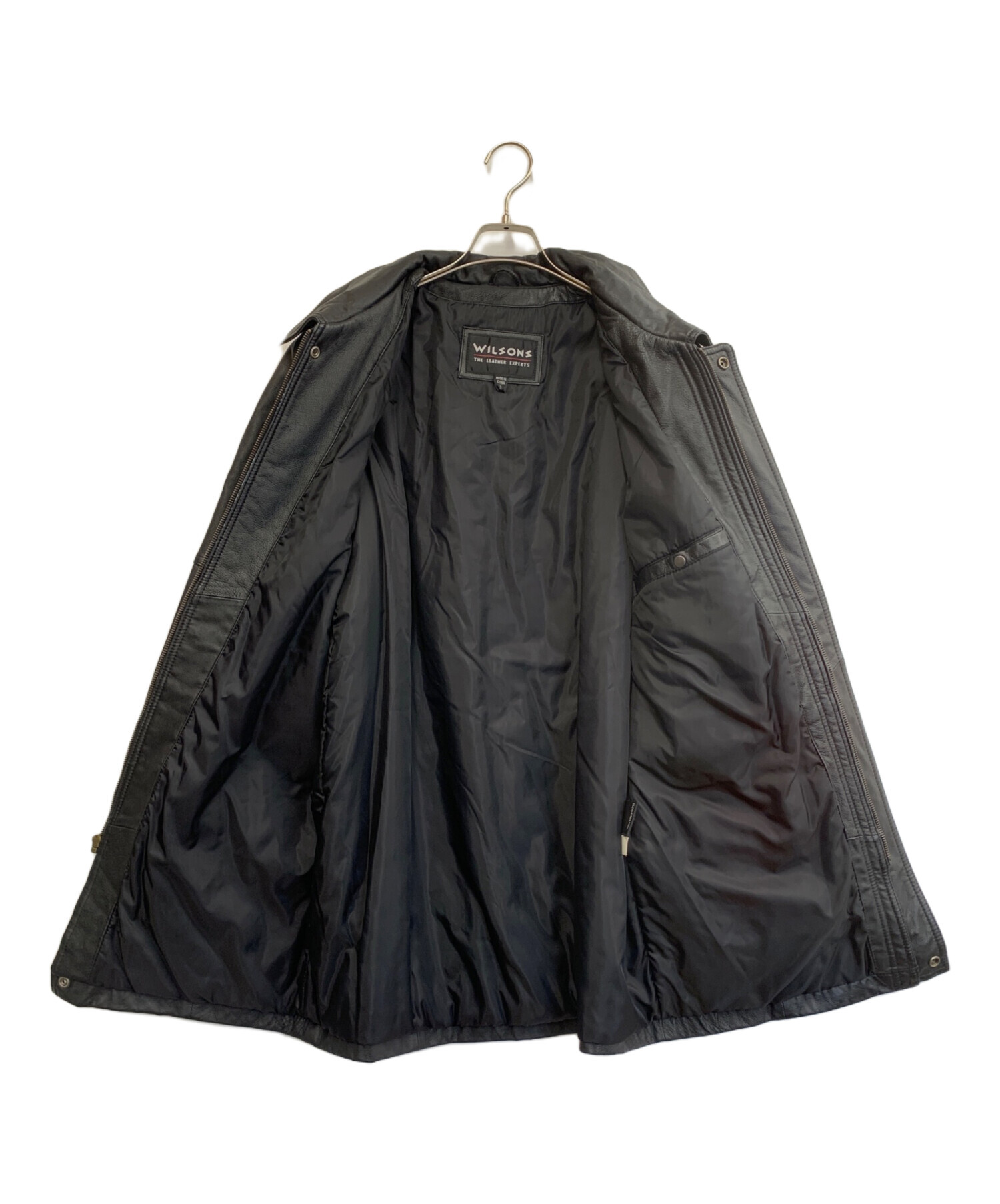 中古・古着通販】wilsons (ウィルソンズ) レザージャケット ブラック