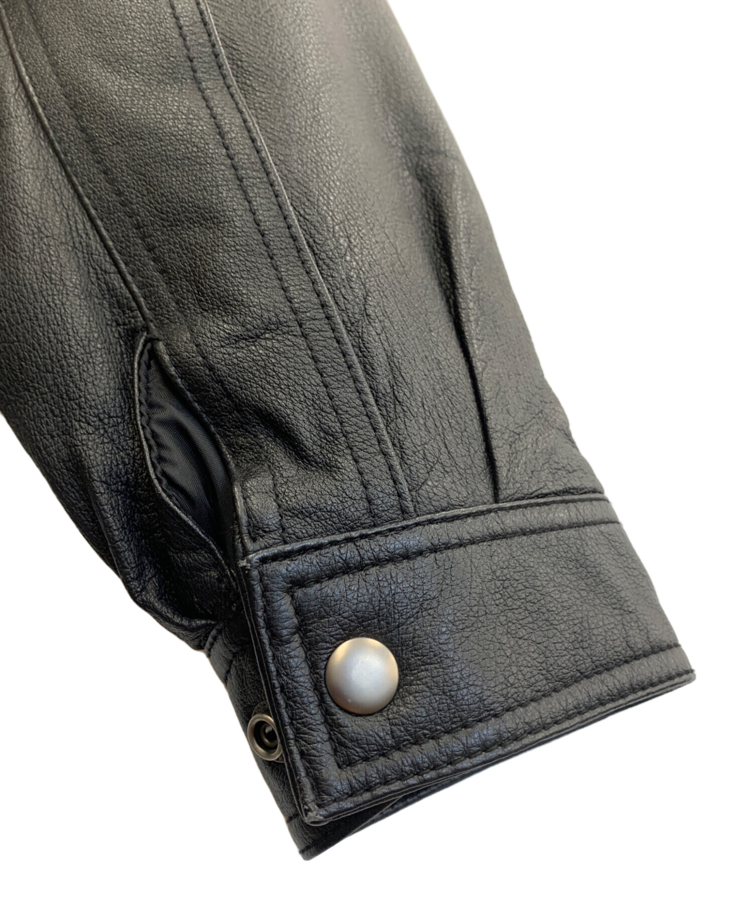 中古・古着通販】wilsons (ウィルソンズ) レザージャケット ブラック