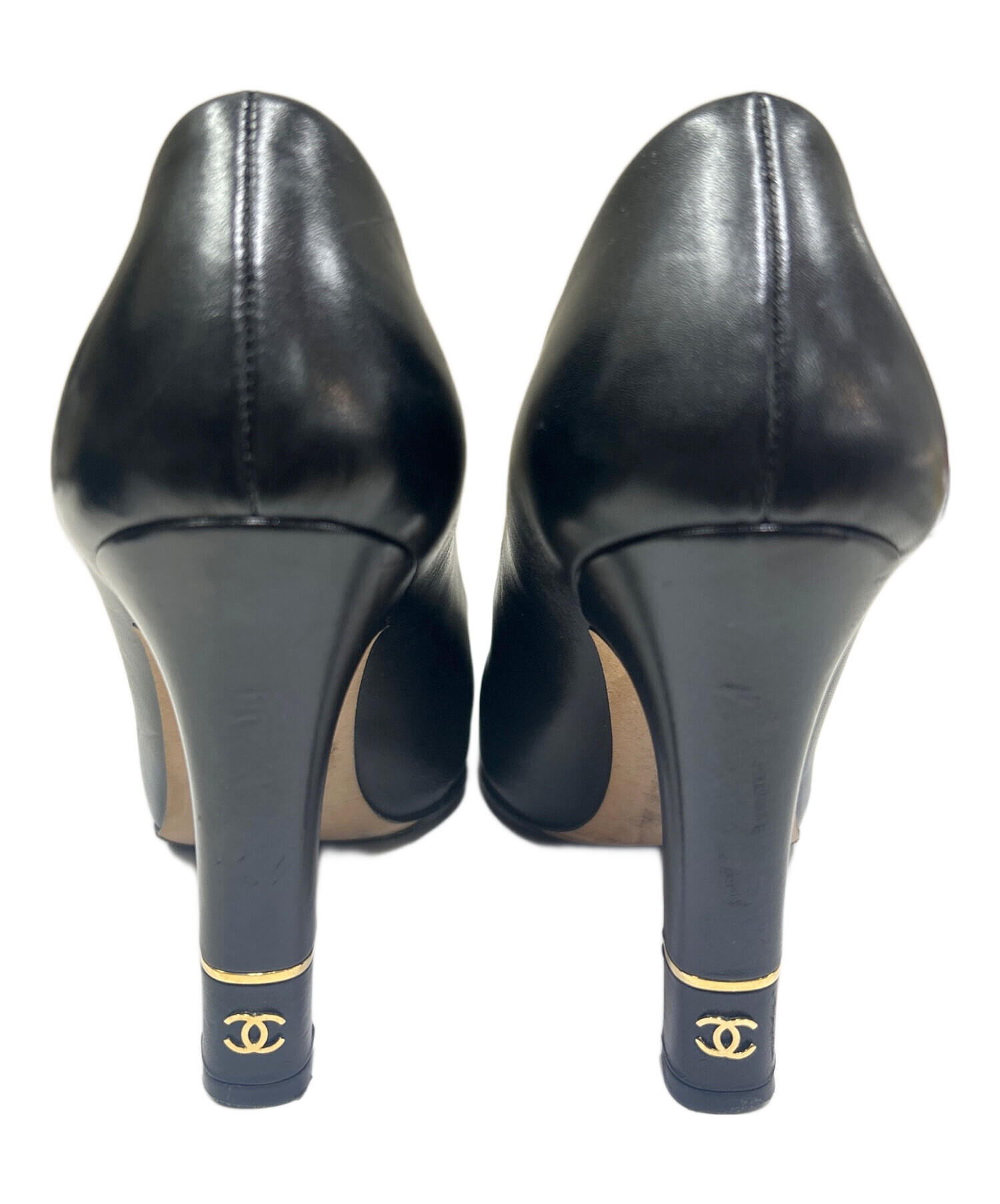 中古・古着通販】CHANEL (シャネル) ヒールパンプス ブラック サイズ