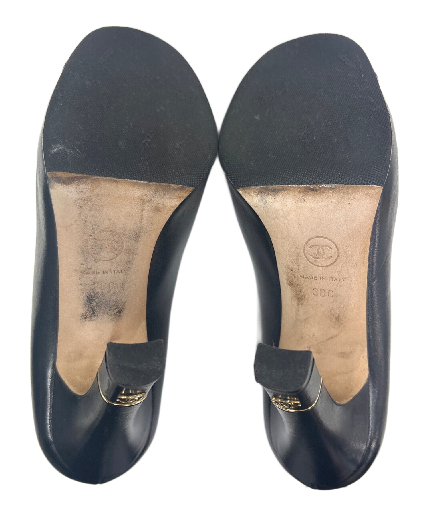 中古・古着通販】CHANEL (シャネル) ヒールパンプス ブラック サイズ