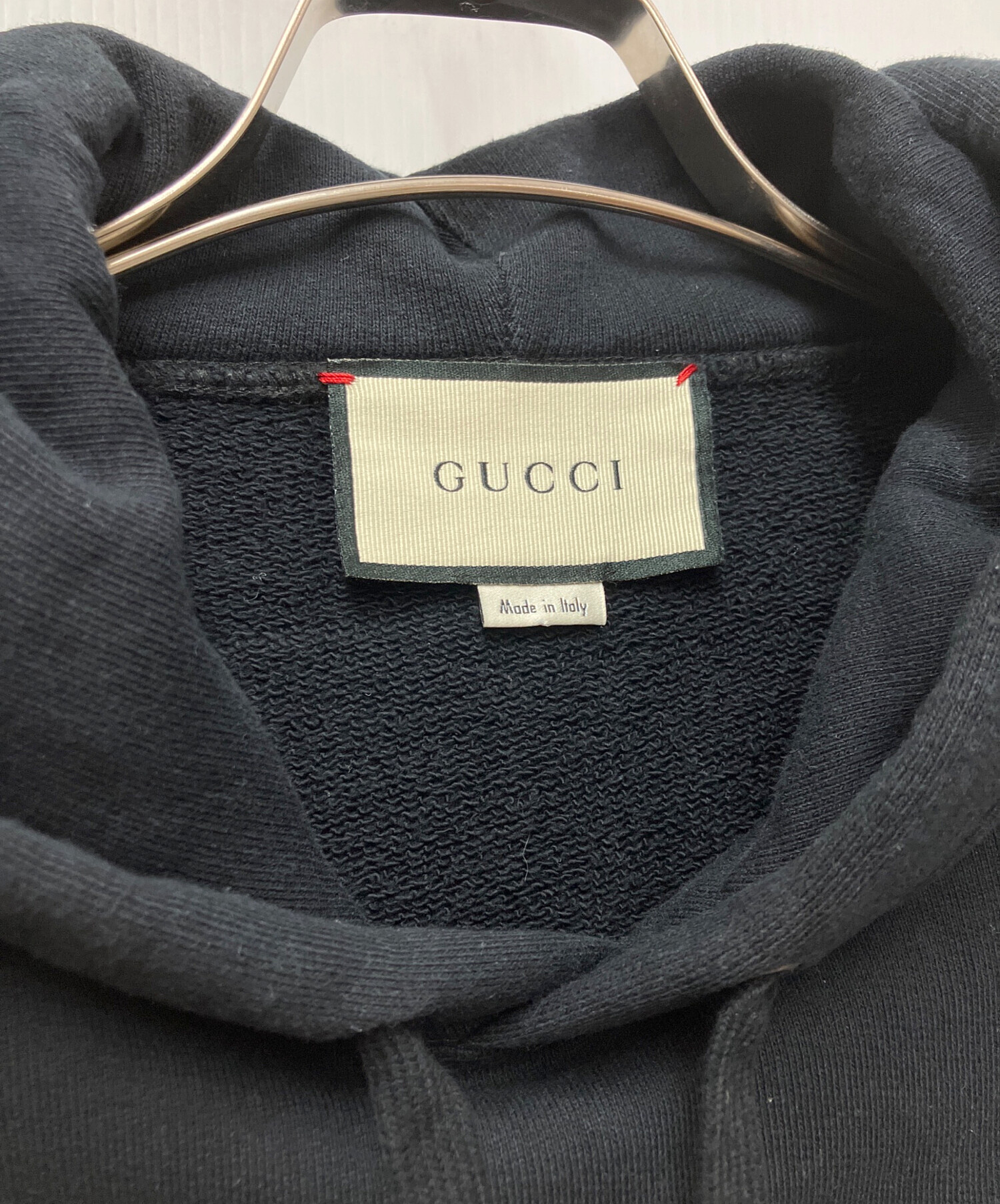 中古・古着通販】GUCCI (グッチ) プルオーバーパーカー ブラック