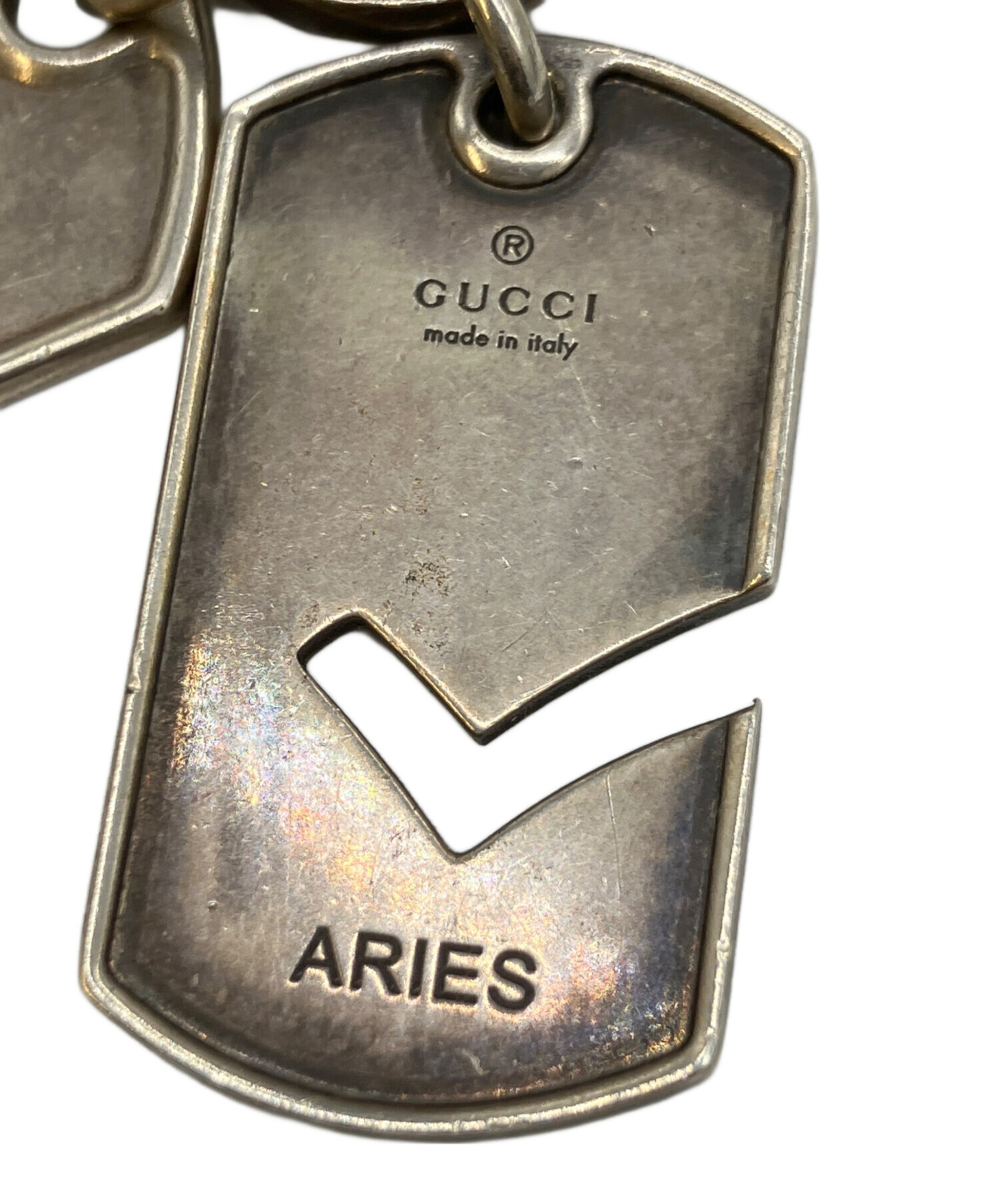 中古・古着通販】GUCCI (グッチ) ダブルドッグタグネックレス シルバー