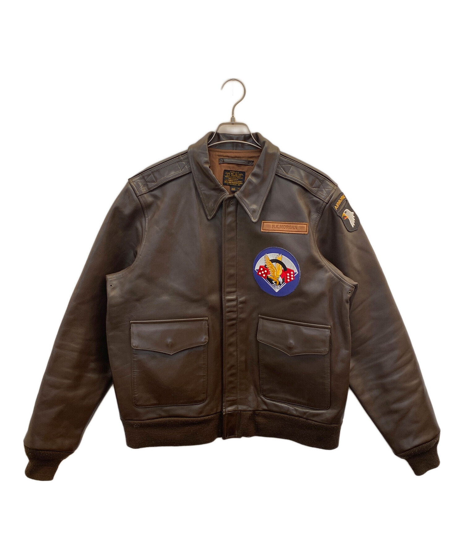 中古・古着通販】R.K.MORGAN (R.K.モーガン) A-2レザーフライト