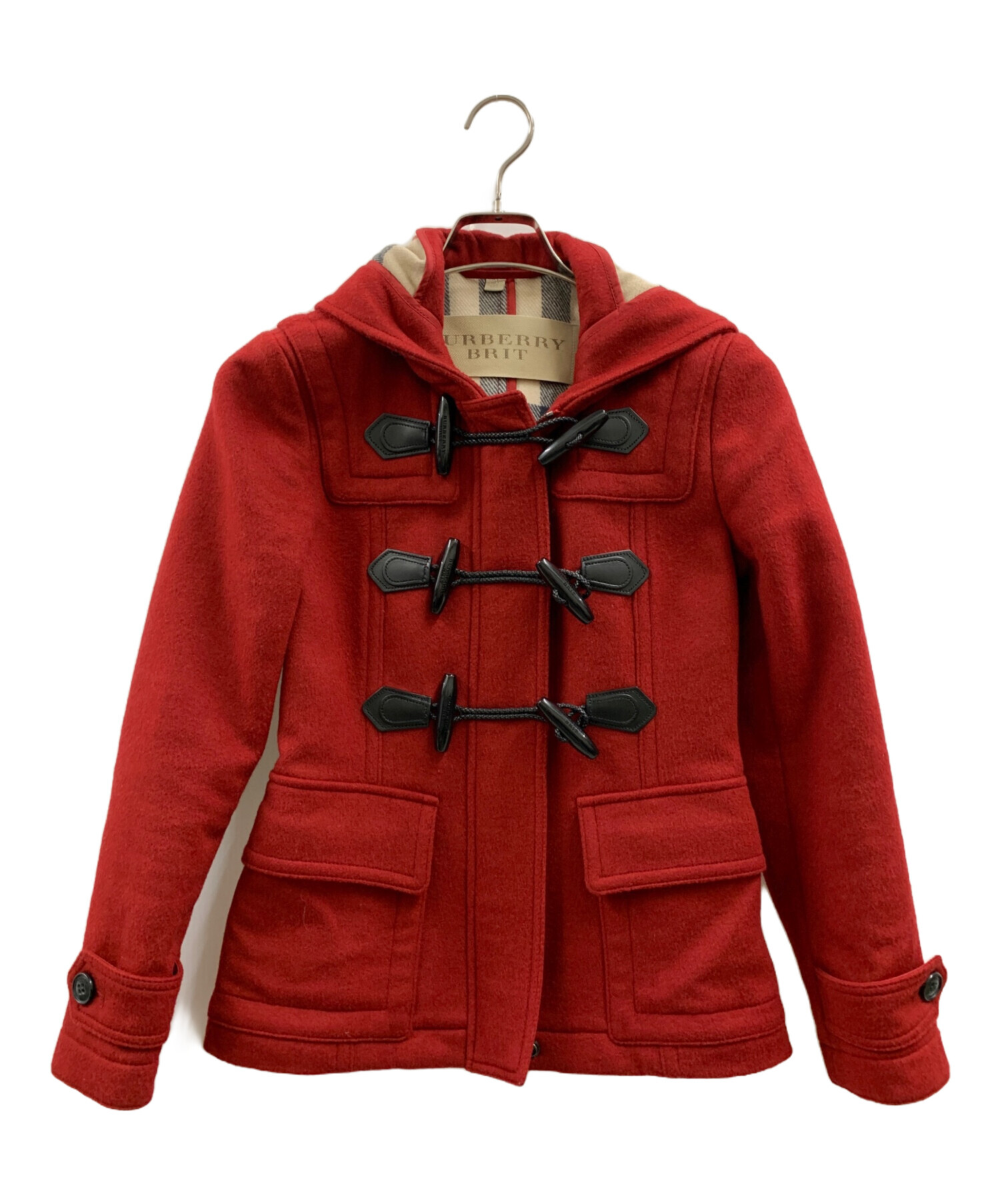 BURBERRY バーバリー ☆ ダッフル コート 赤 160A