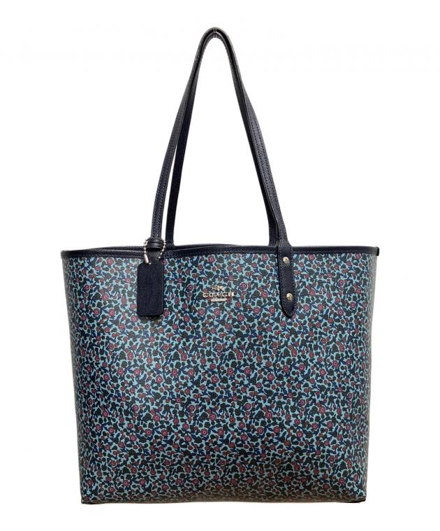 中古・古着通販】COACH (コーチ) リバーシブルトートバッグ ネイビー