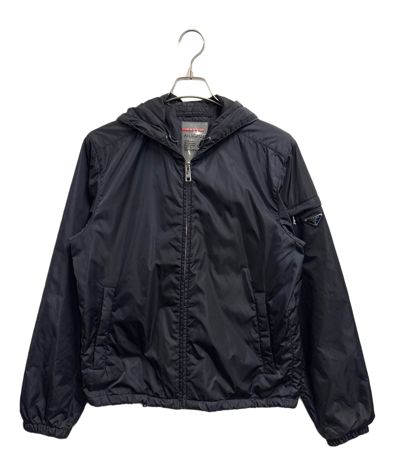 中古・古着通販】PRADA (プラダ) 中綿フーデッドジャケット ネイビー