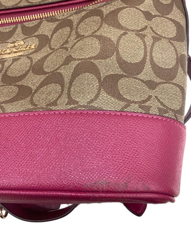 中古・古着通販】COACH (コーチ) リュック シグネチャー ブラウン