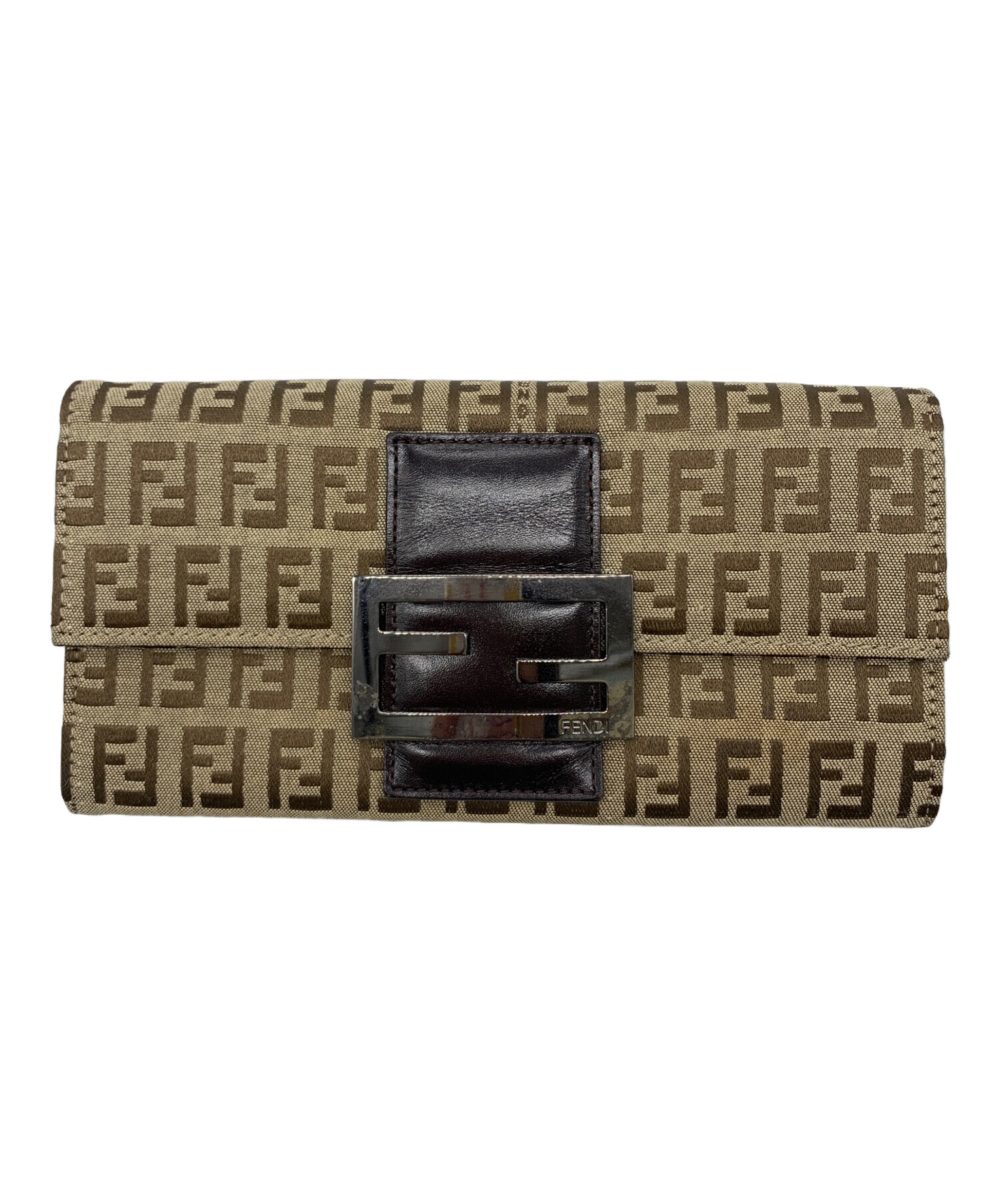 中古・古着通販】FENDI (フェンディ) 長財布 ズッカ柄 ブラウン