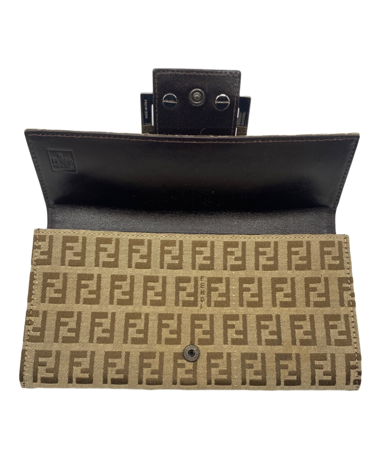 中古・古着通販】FENDI (フェンディ) 長財布 ズッカ柄 ブラウン