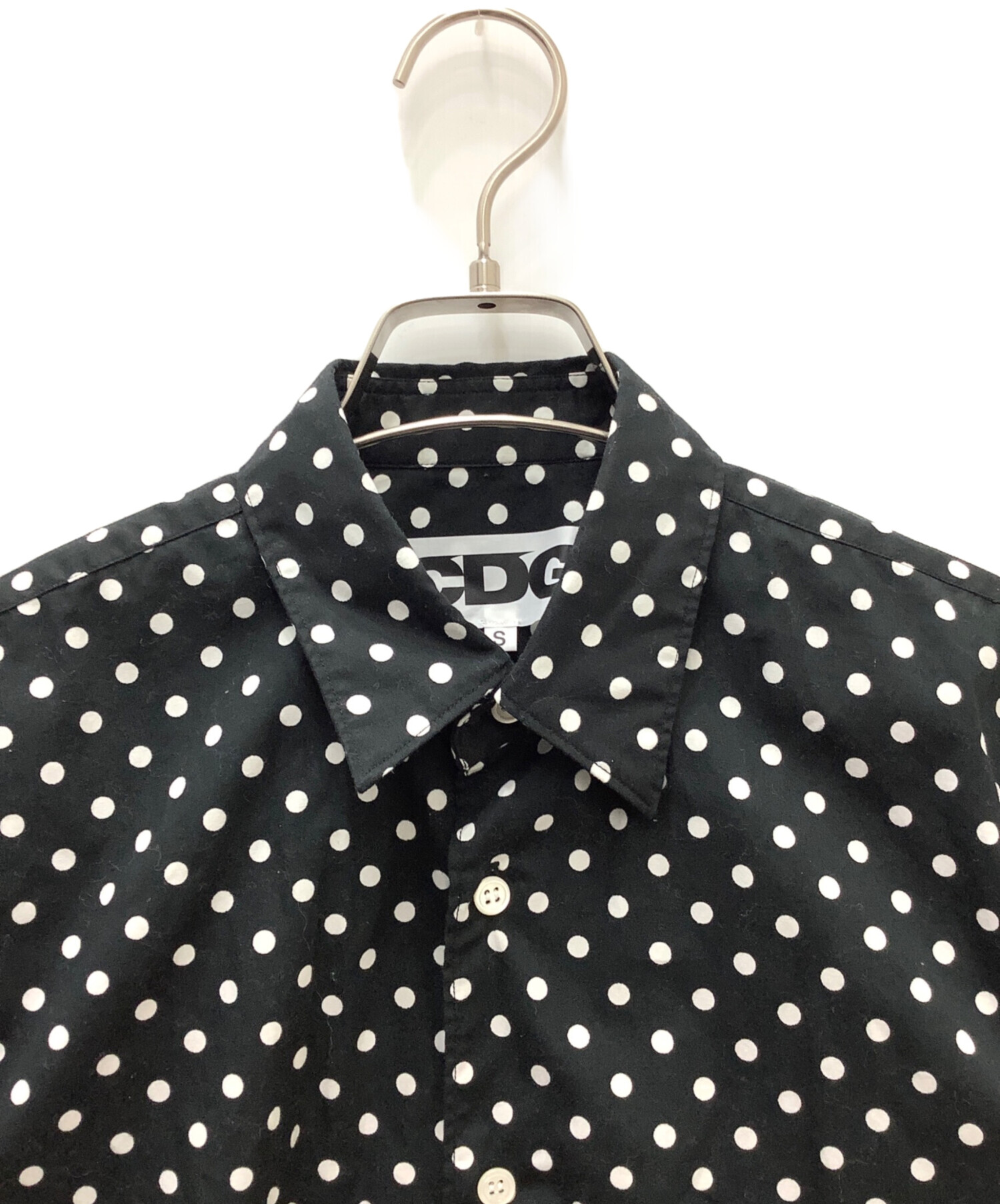 中古・古着通販】CDG (シーディージー) ポルカドットシャツ ブラック
