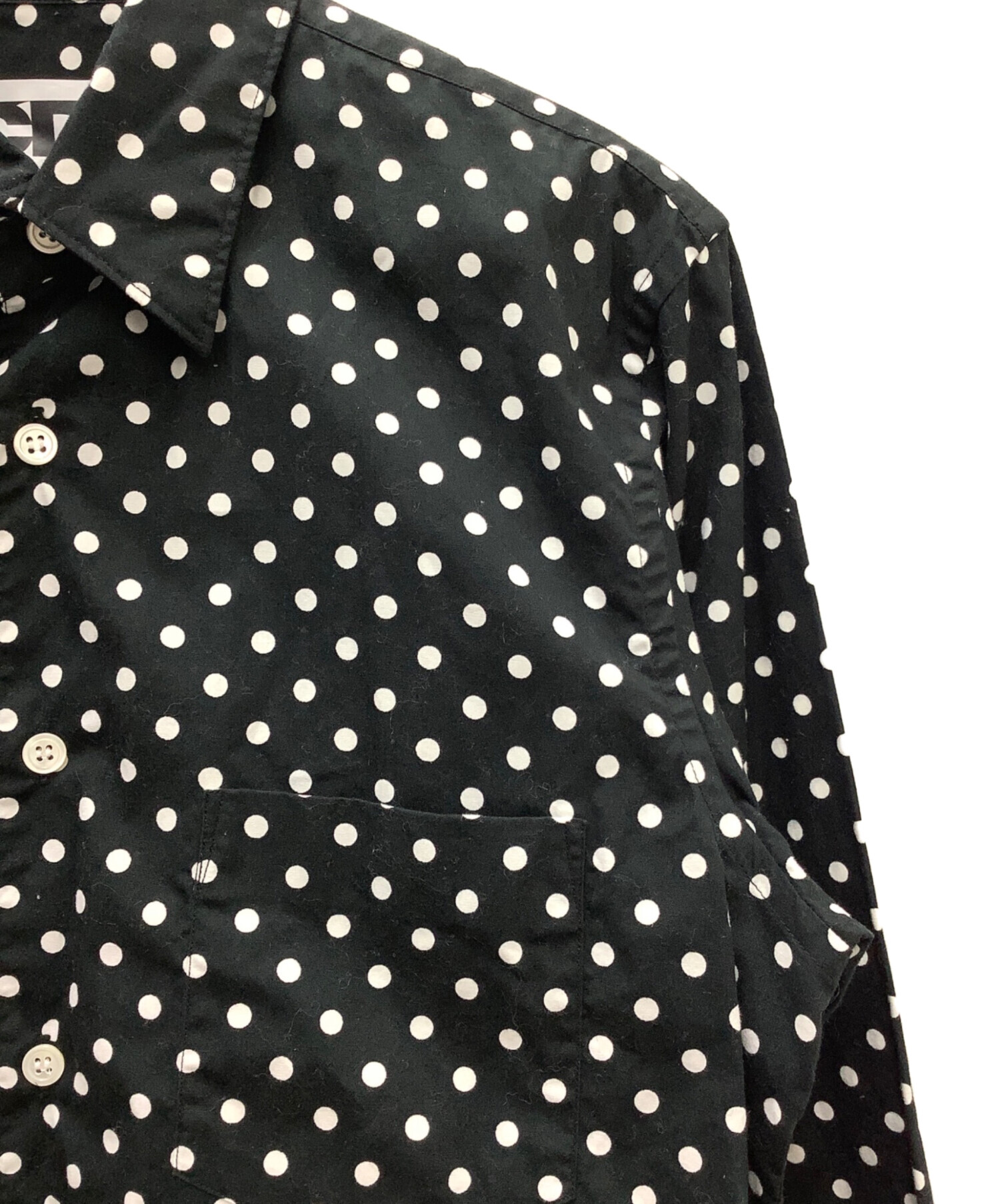 中古・古着通販】CDG (シーディージー) ポルカドットシャツ ブラック