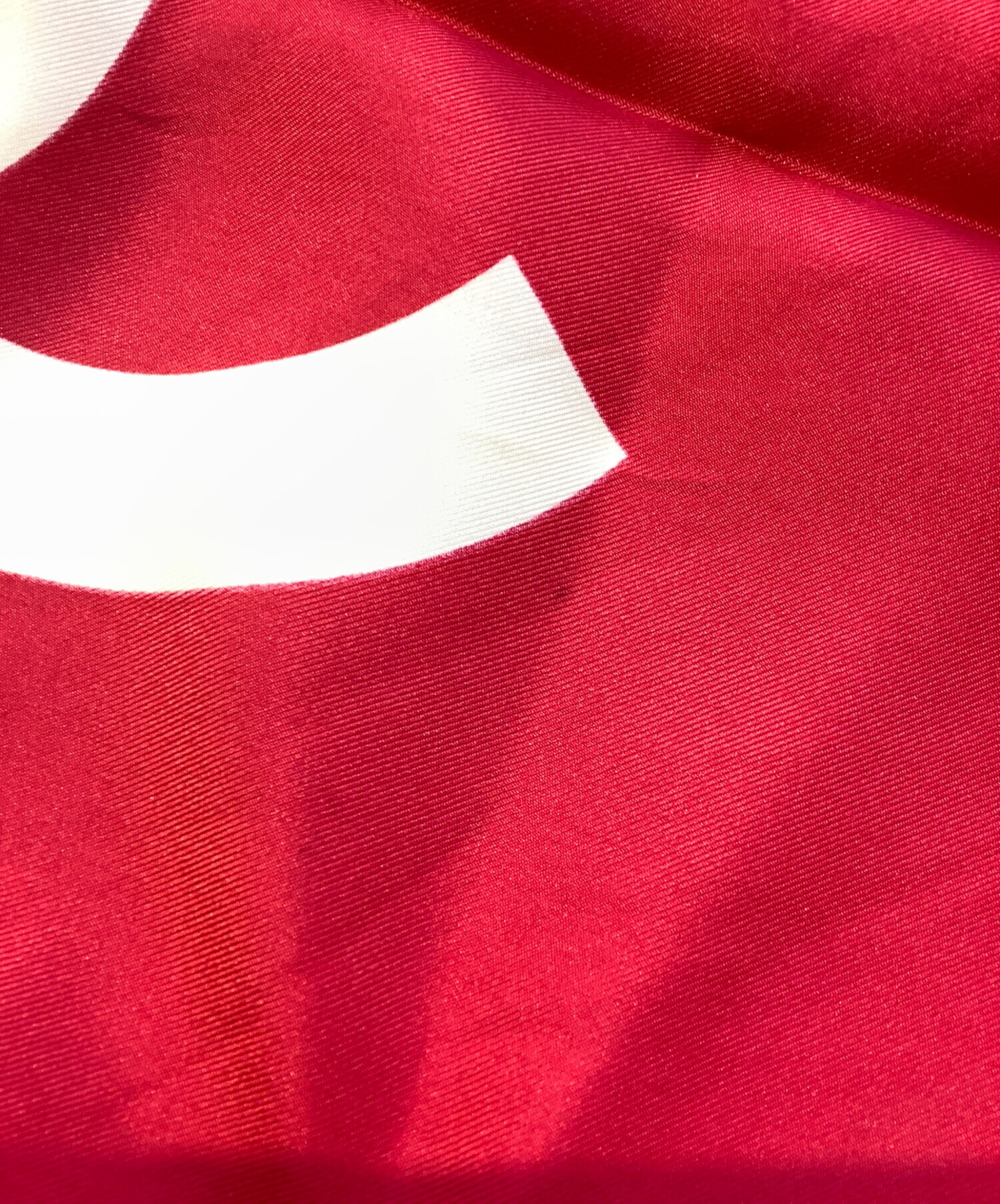 中古・古着通販】CHANEL (シャネル) チェーン柄 シルクスカーフ レッド