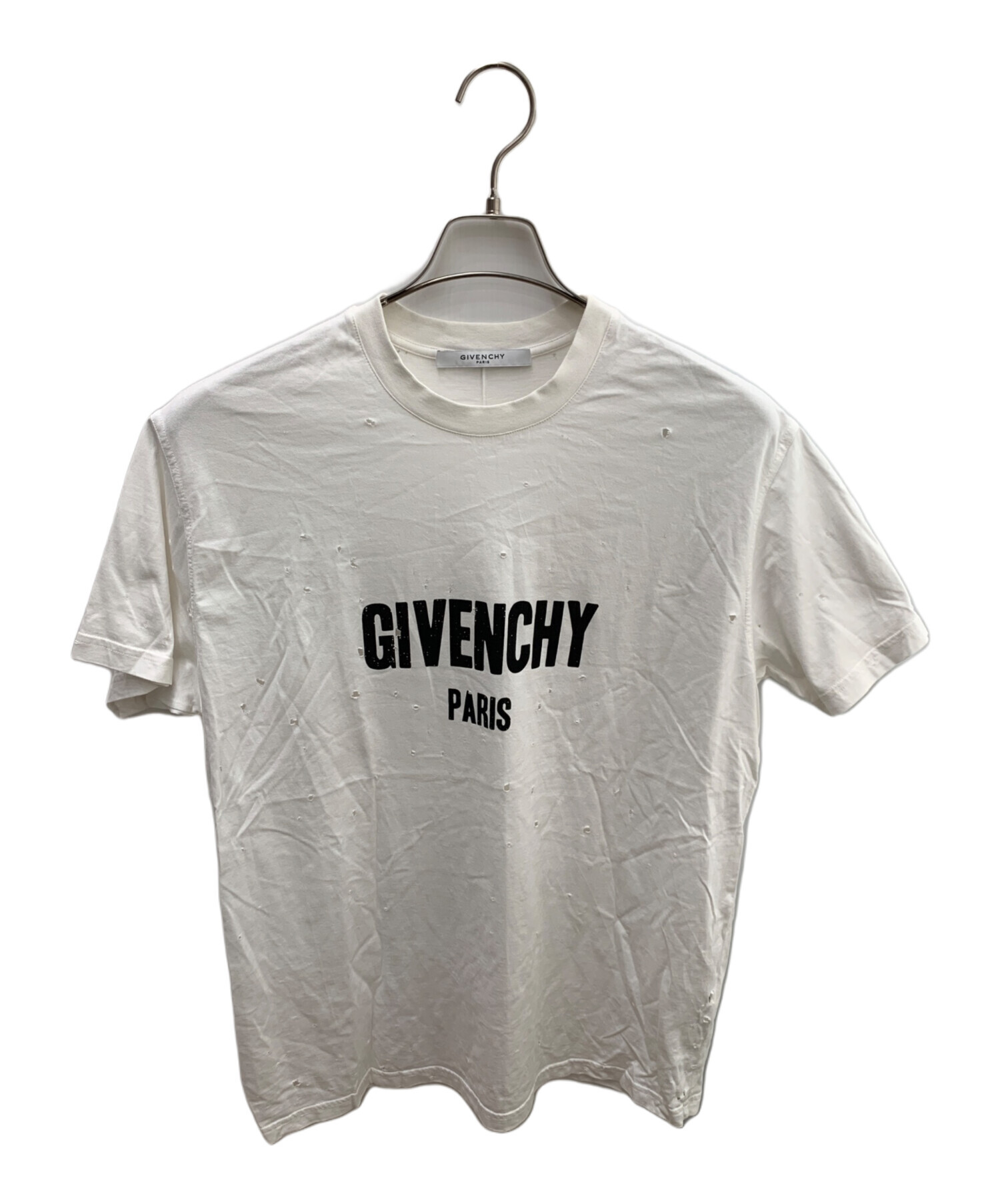 中古・古着通販】GIVENCHY (ジバンシィ) デストロイ加工ロゴプリントT