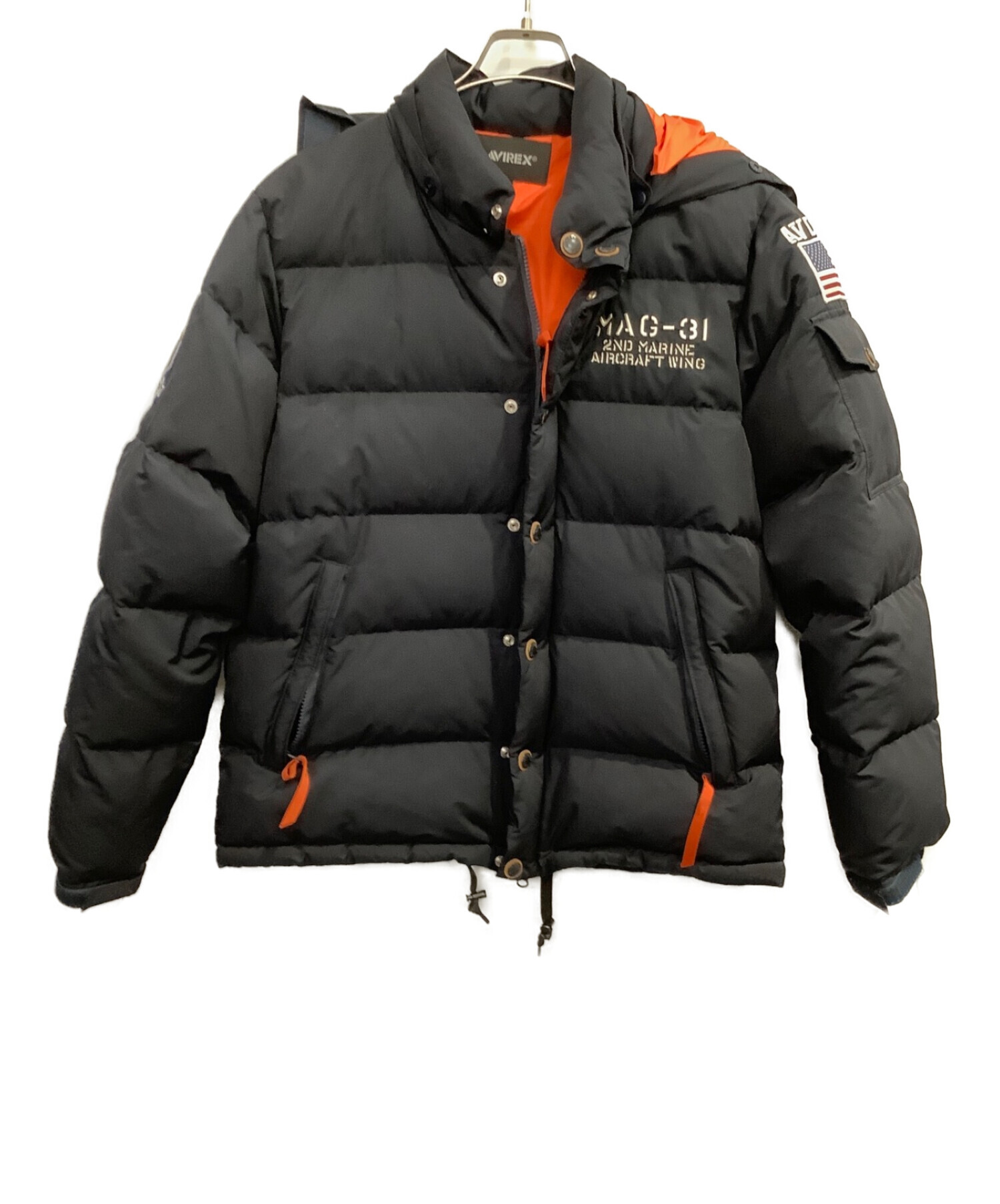 中古・古着通販】AVIREX (アヴィレックス) ダウンジャケット ブラック