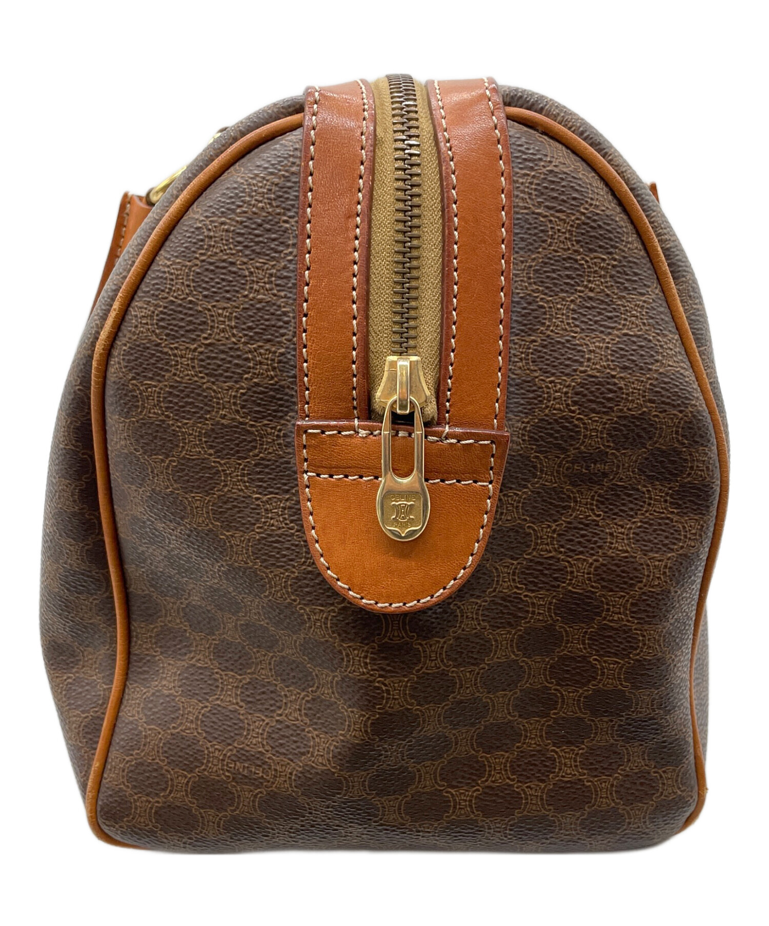 中古・古着通販】CELINE (セリーヌ) マカダム ボストンバッグ ブラウン