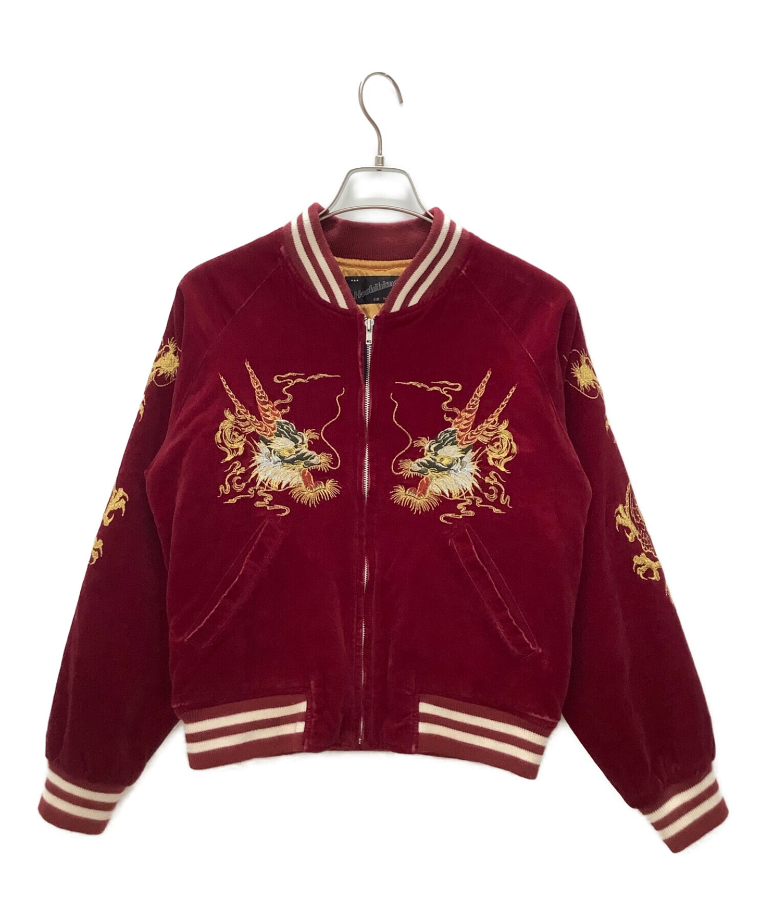 中古・古着通販】Hoshihime (ホシヒメ) ベロアスカジャン レッド