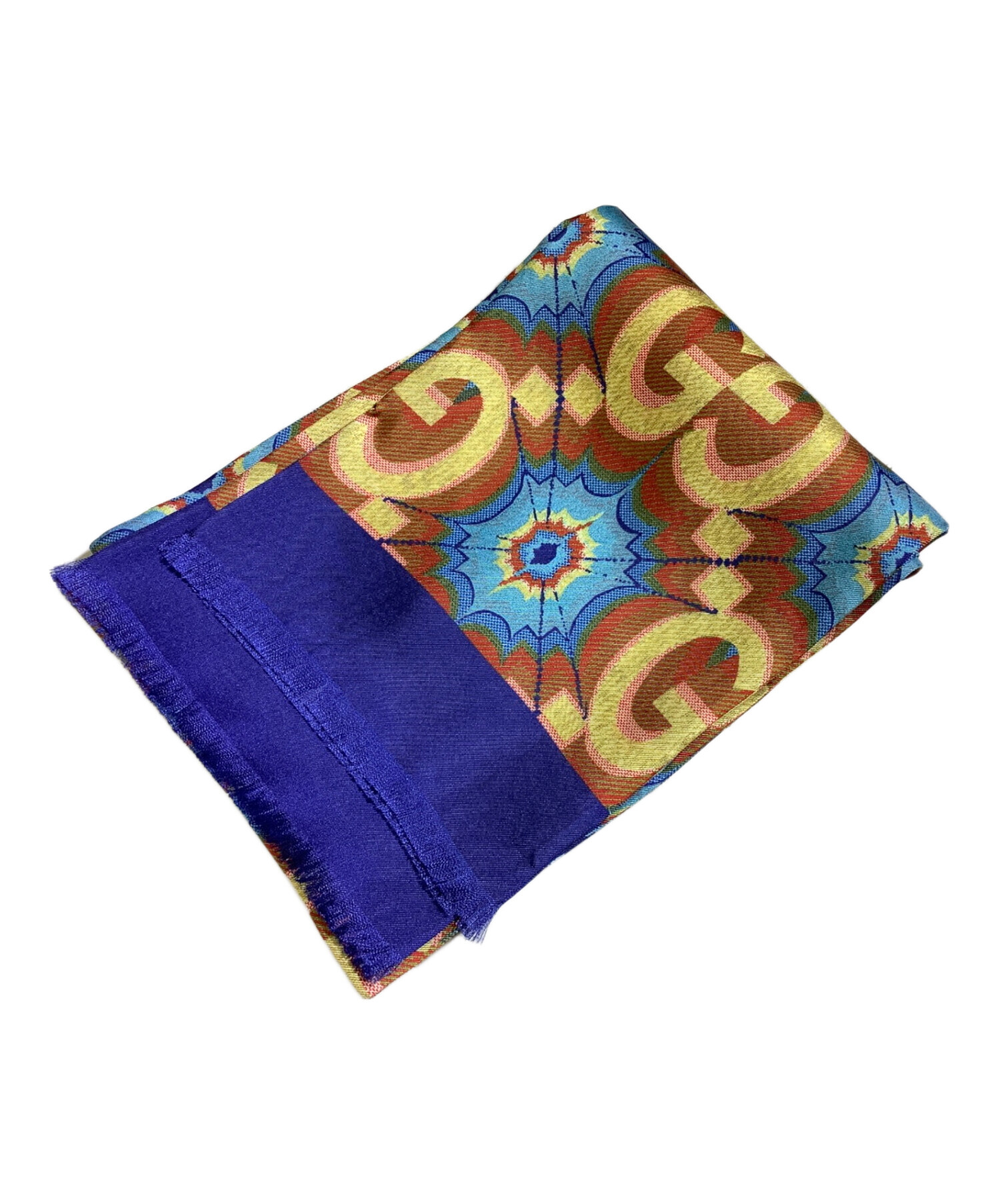 中古・古着通販】GUCCI (グッチ) シルクスカーフ ブラウン｜ブランド