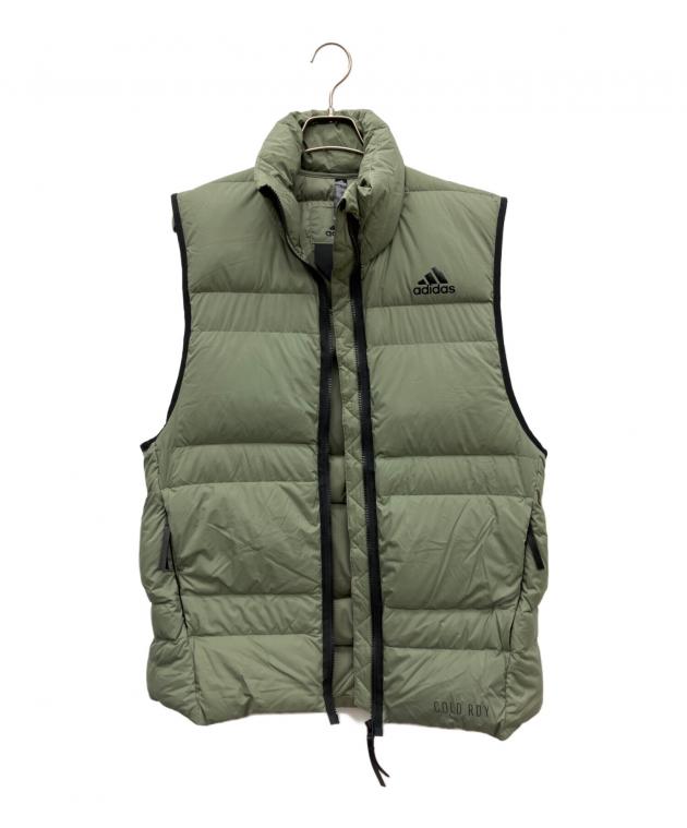 中古・古着通販】adidas (アディダス) ダウンベスト オリーブ サイズ