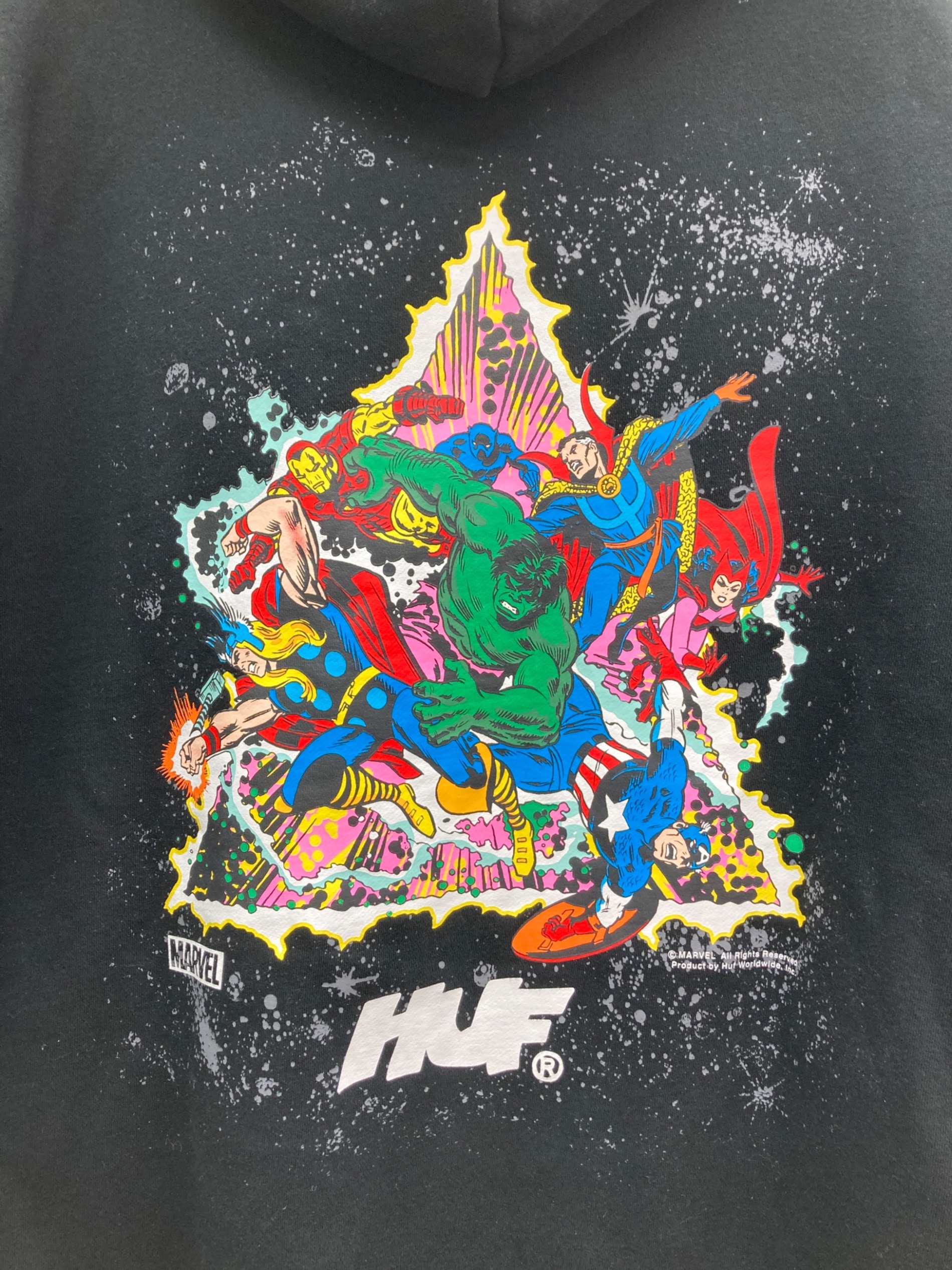 中古・古着通販】HUF (ハフ) MARVEL (マーベル) パーカー ブラック