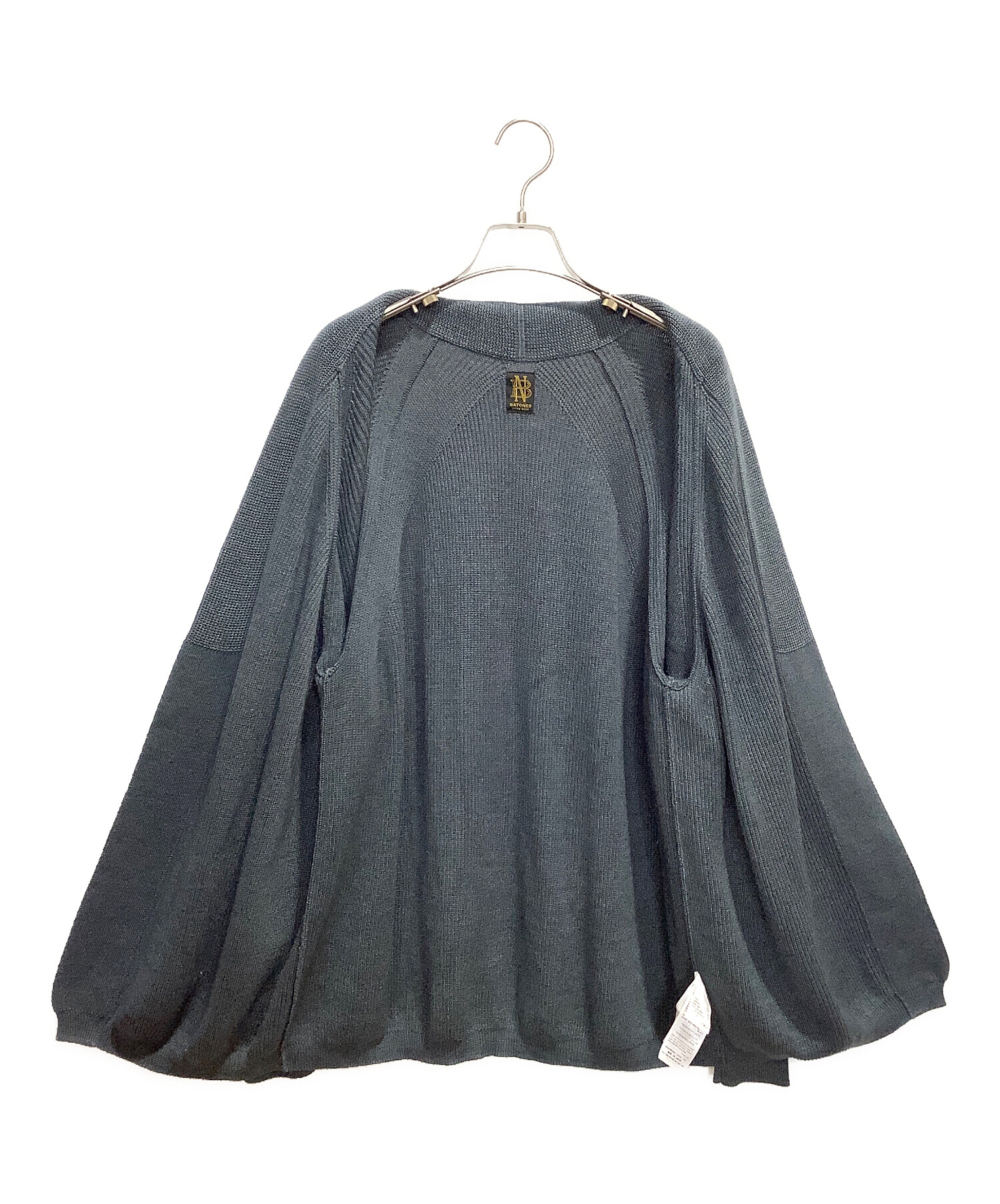 中古・古着通販】BATONER (バトナ―) カーディガン グレー サイズ:F