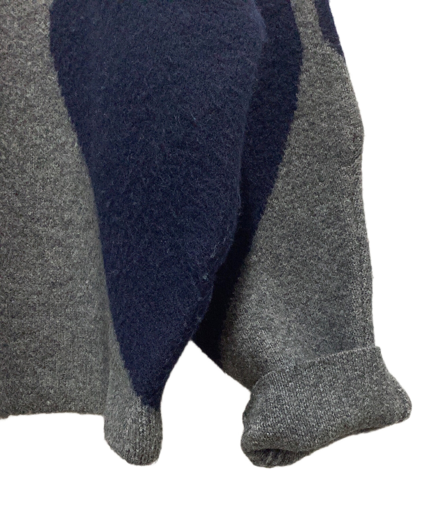 中古・古着通販】NKNIT (ンニット) グレーハートデザインニット グレー