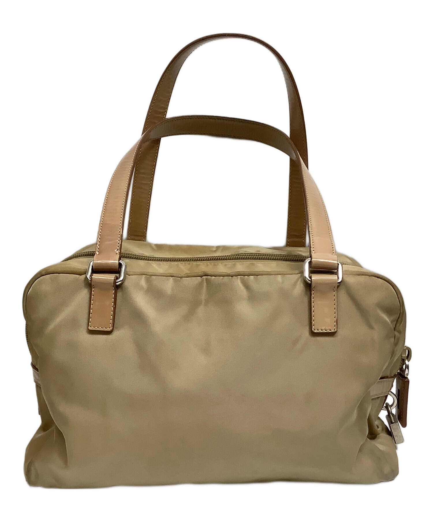 中古・古着通販】PRADA (プラダ) ナイロンハンドバッグ ベージュ