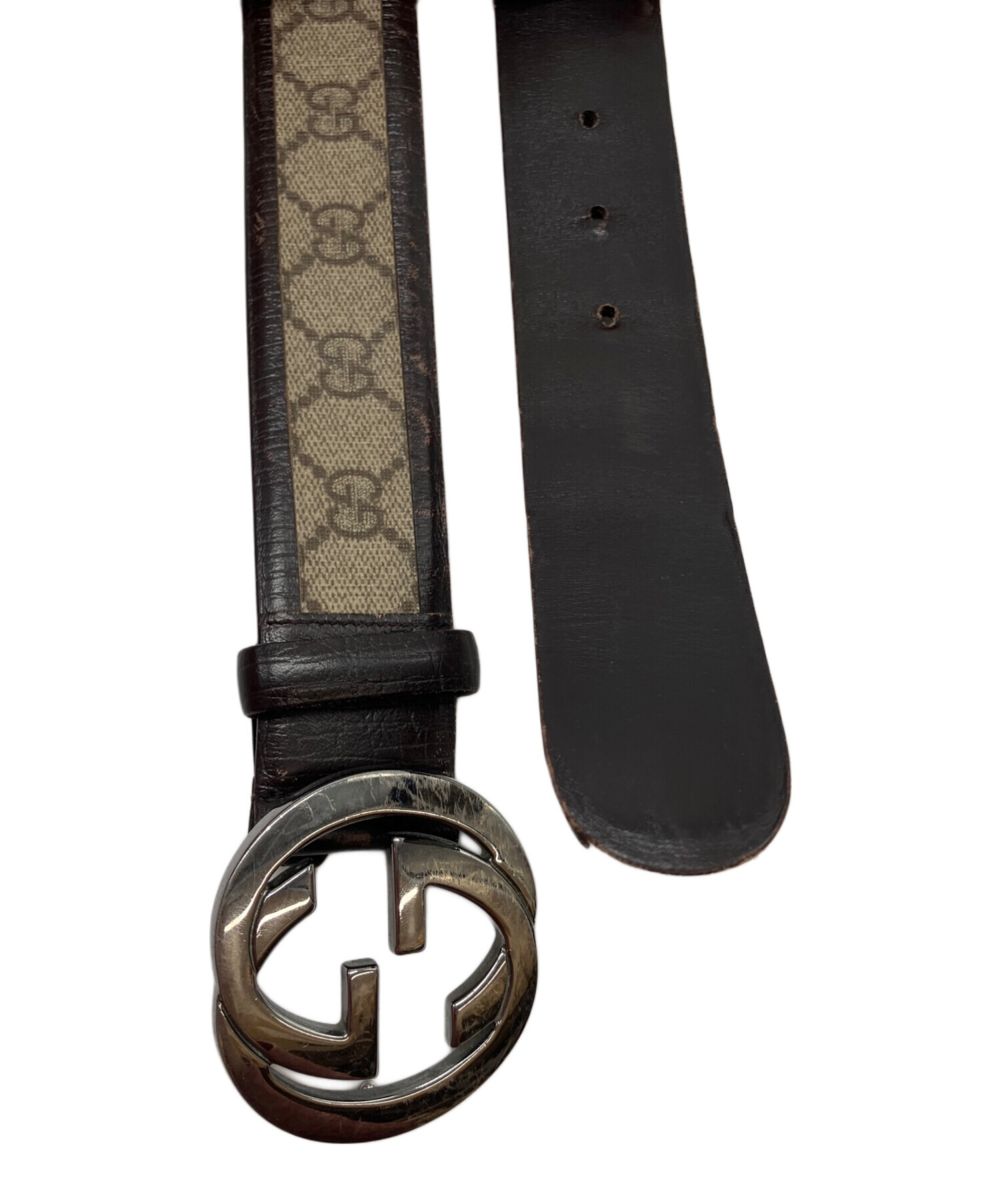 中古・古着通販】GUCCI (グッチ) レザーベルト ブラウン｜ブランド