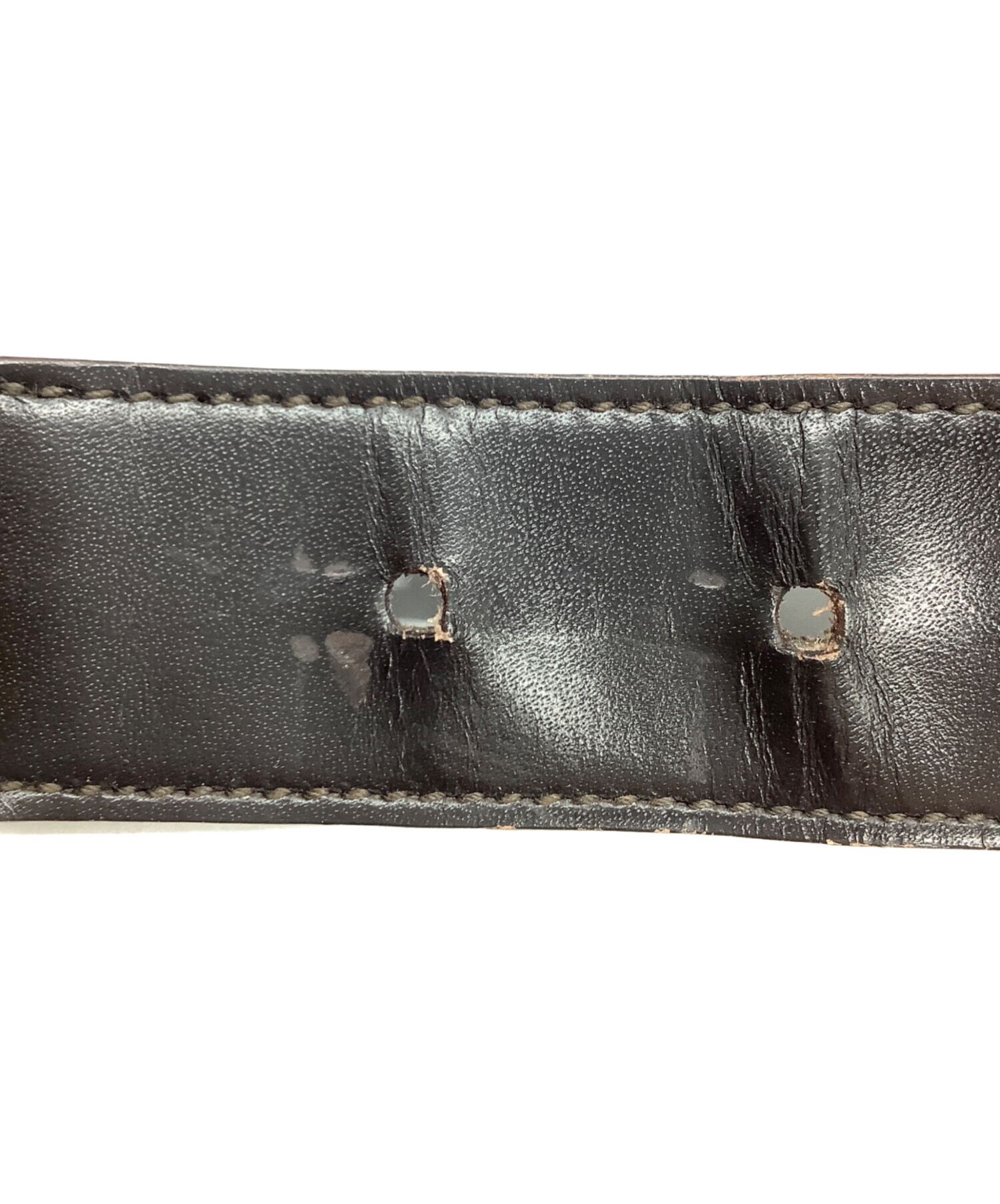 中古・古着通販】GUCCI (グッチ) GGレザーベルト キャメル×ブラウン