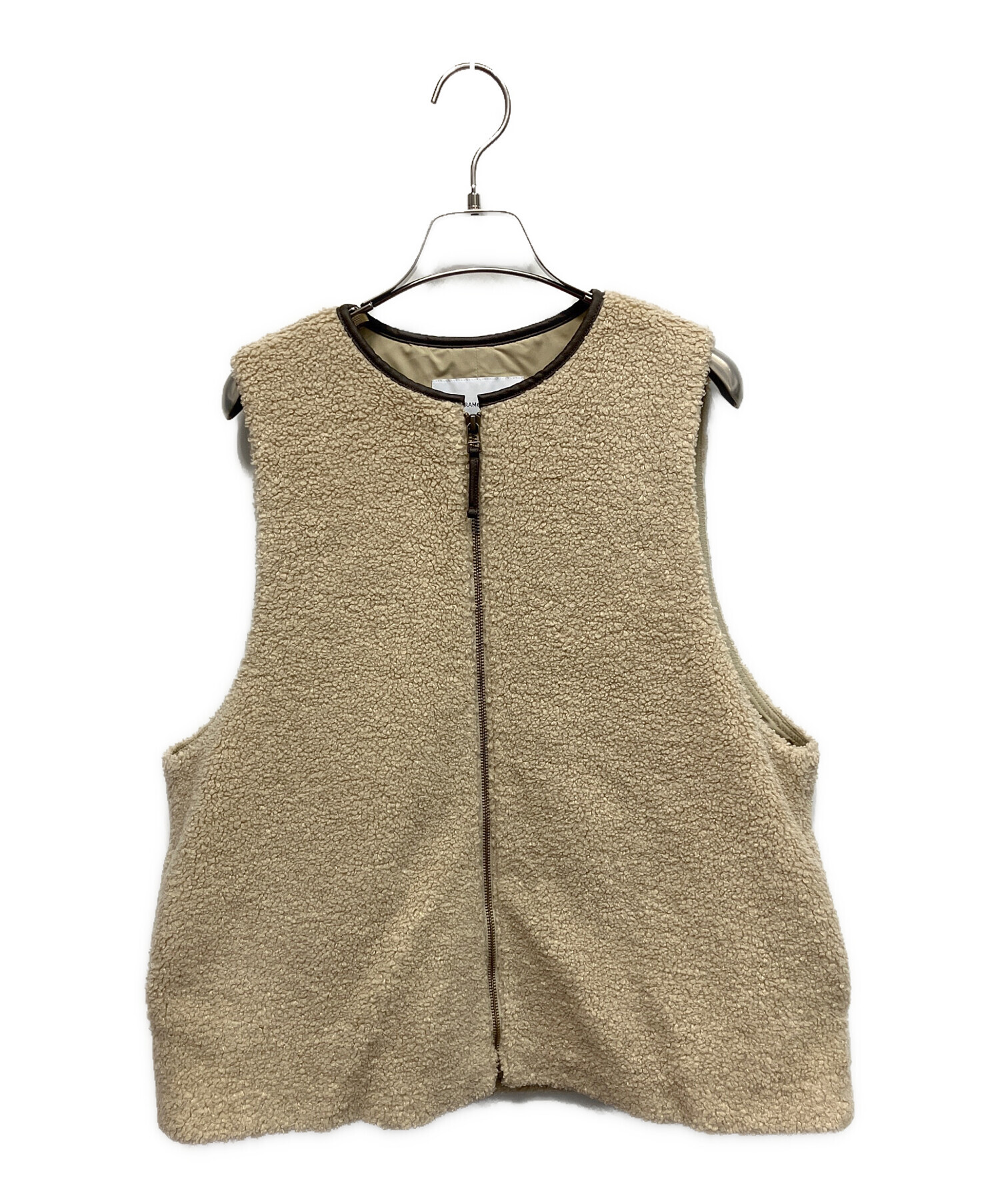 中古・古着通販】FRAMeWORK (フレームワーク) ボアベスト ベージュ