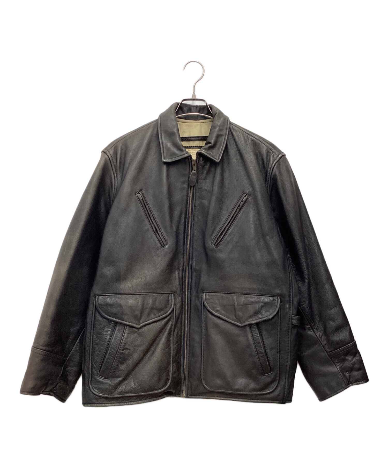 中古・古着通販】CHEVIGNON (シェビニオン) レザージャケット ブラック