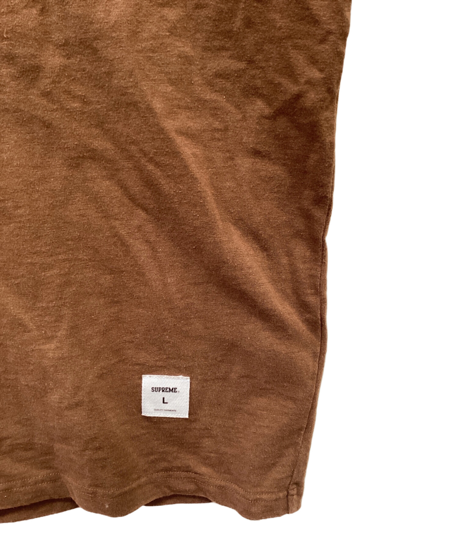 中古・古着通販】SUPREME (シュプリーム) Tシャツ ブラウン サイズ:L