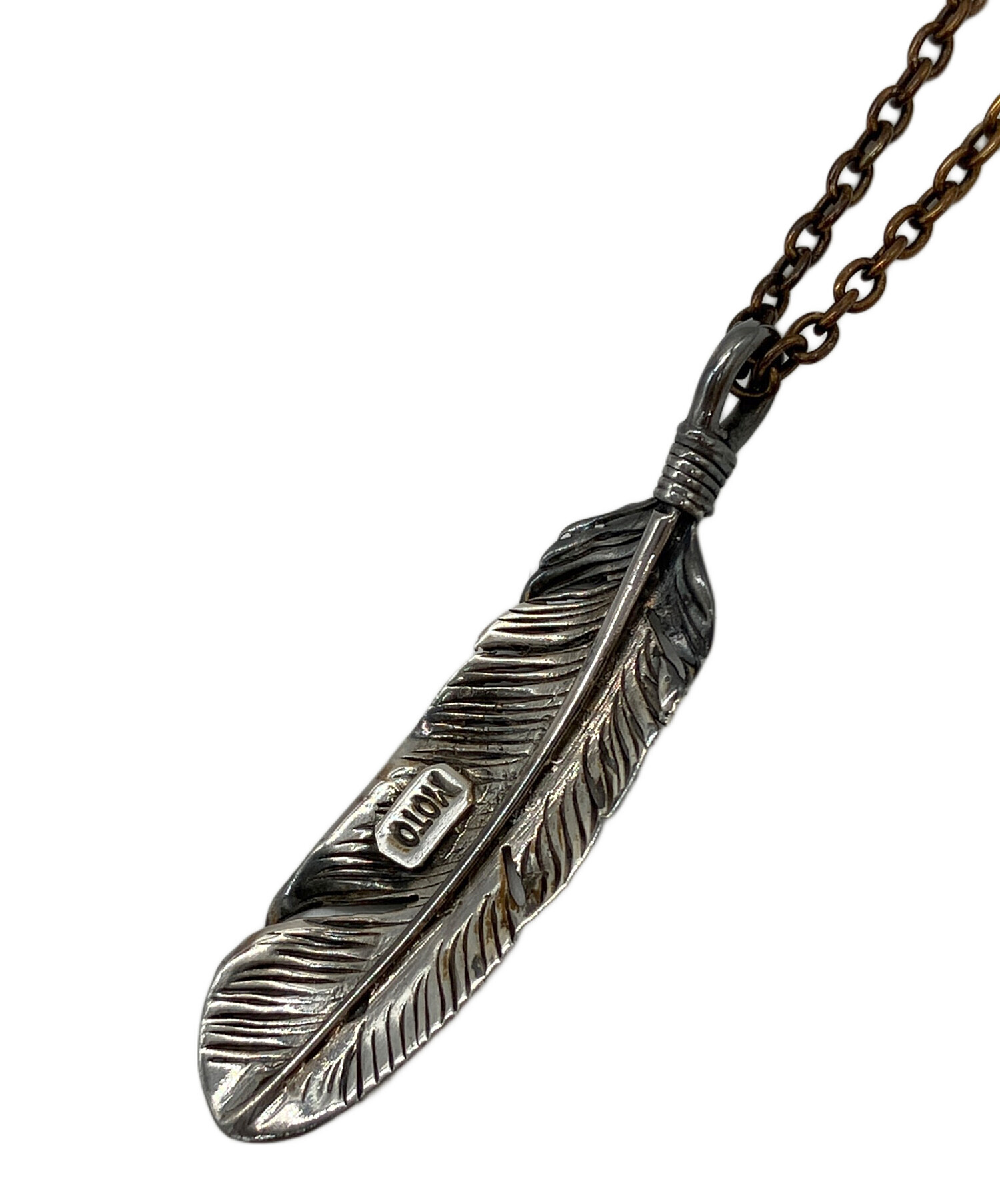 中古・古着通販】MOTO (モト) フェザーモチーフネックレス シルバー