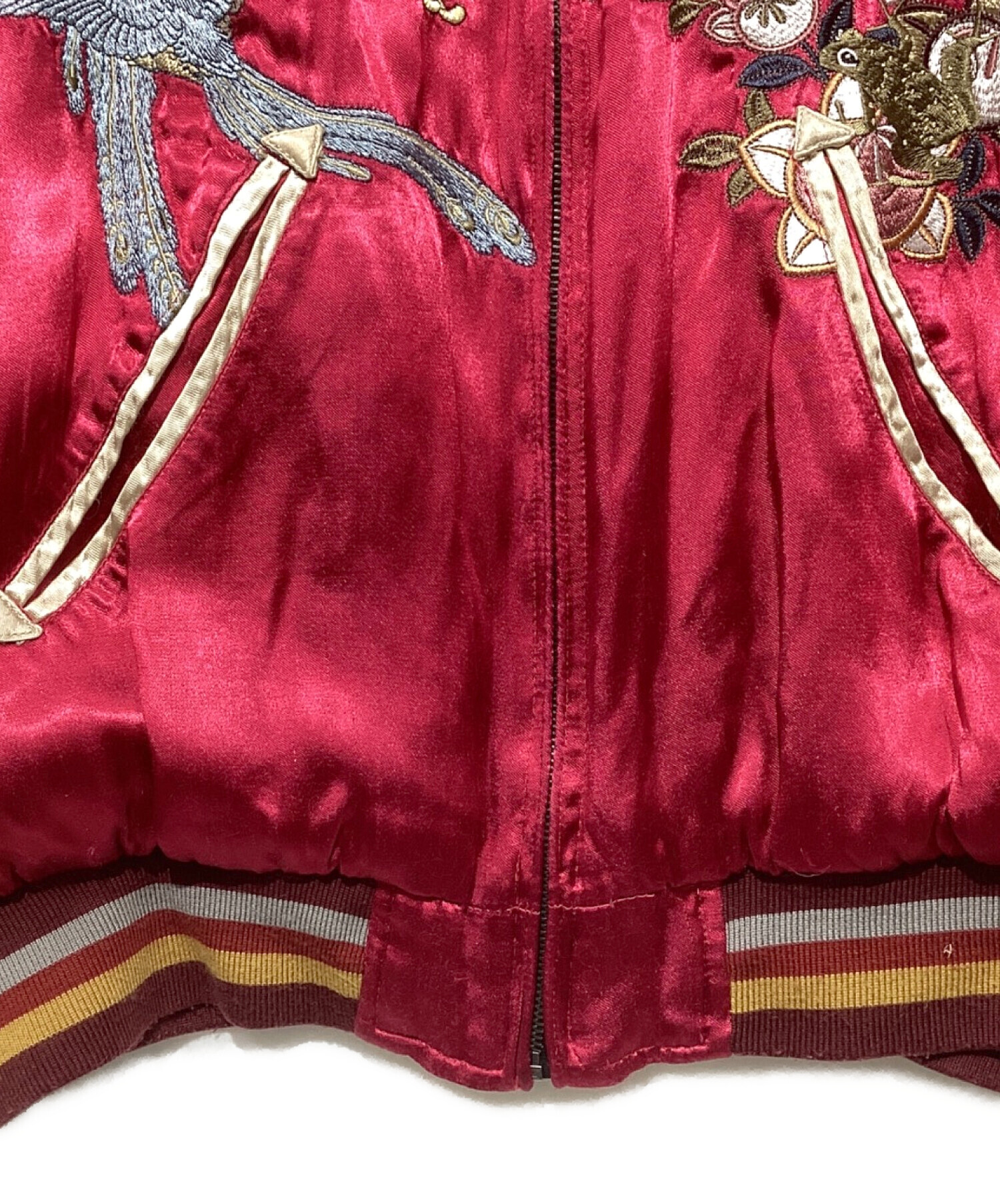 中古・古着通販】雅結 (ミヤビムスビ) スカジャン レッド×ゴールド