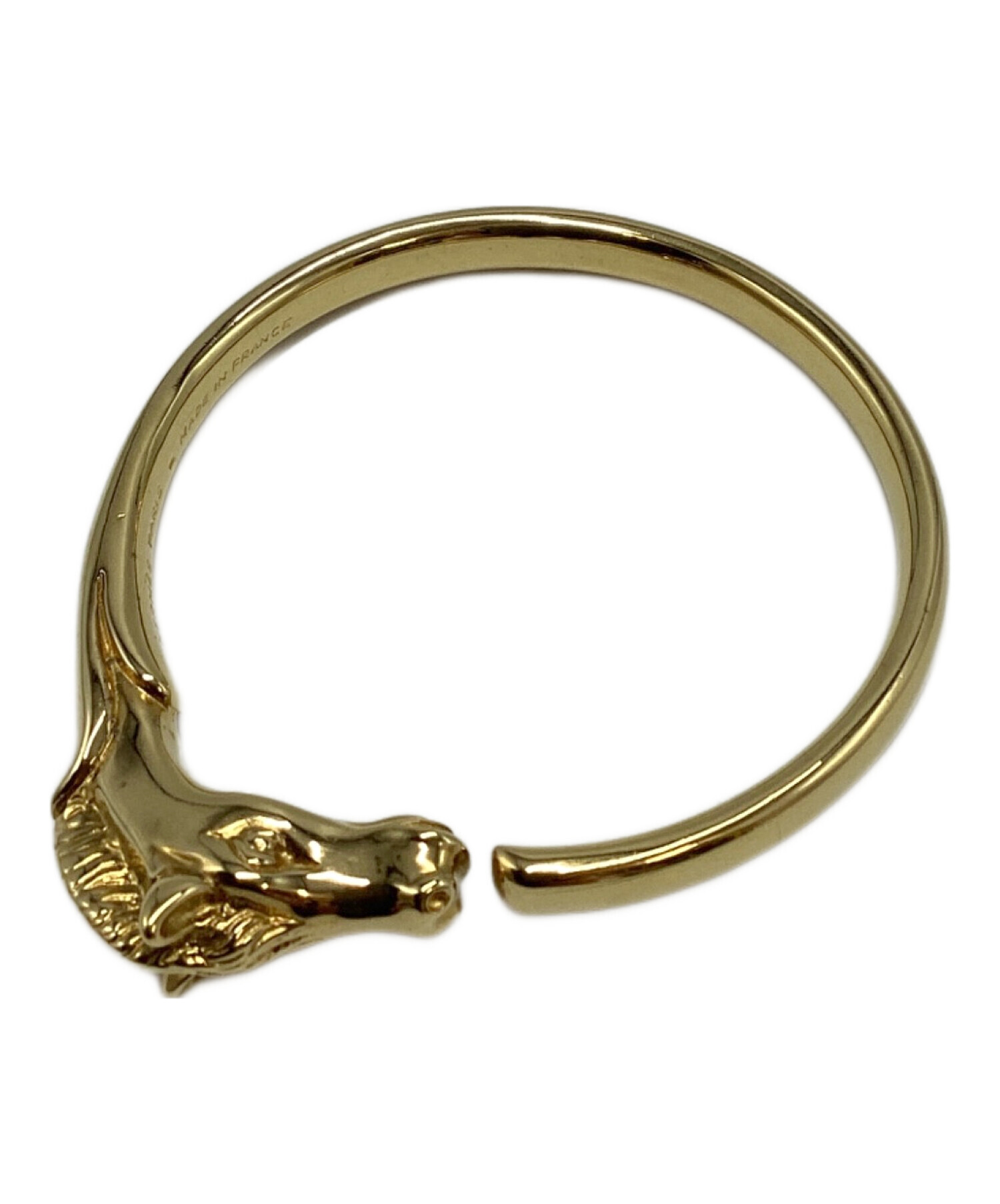 中古・古着通販】HERMES (エルメス) シュバルホースバングル ゴールド