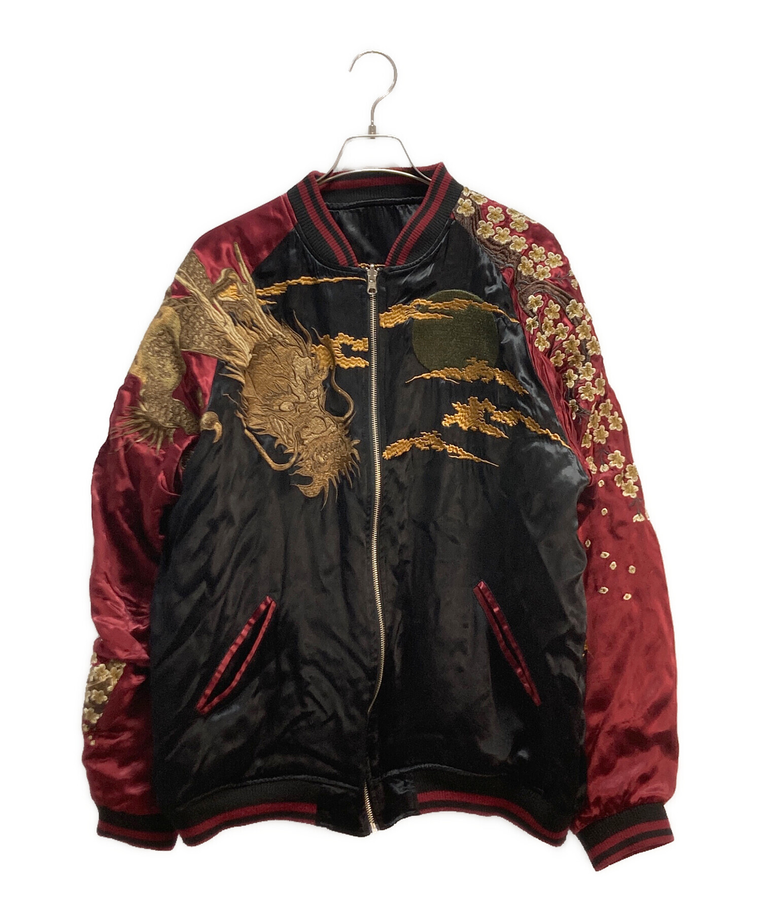 中古・古着通販】絡繰魂 (カラクリダマシイ) 和柄 総刺繍 スカジャン