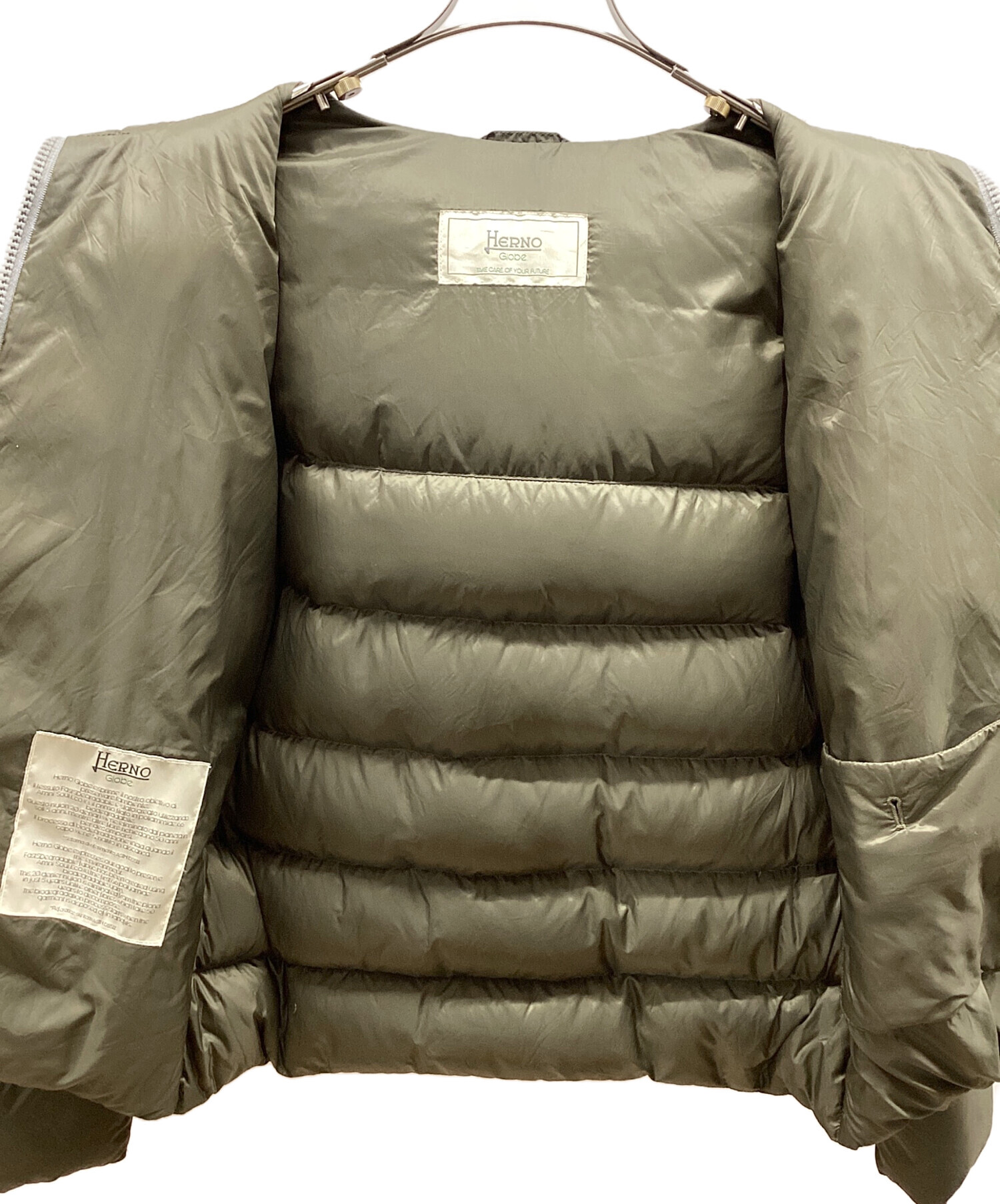 中古・古着通販】HERNO (ヘルノ) ダウンジャケット オリーブ サイズ:42