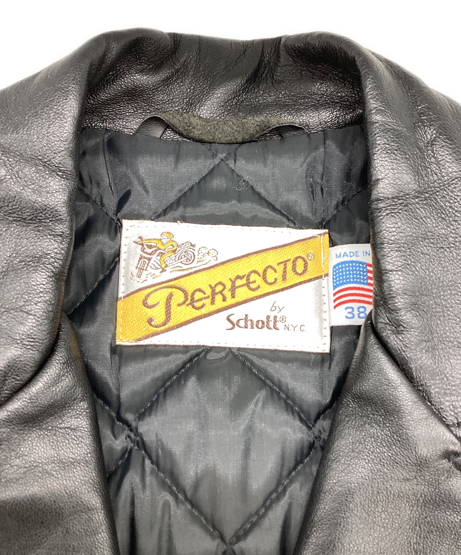 中古・古着通販】Schott (ショット) ライダースジャケット ブラック