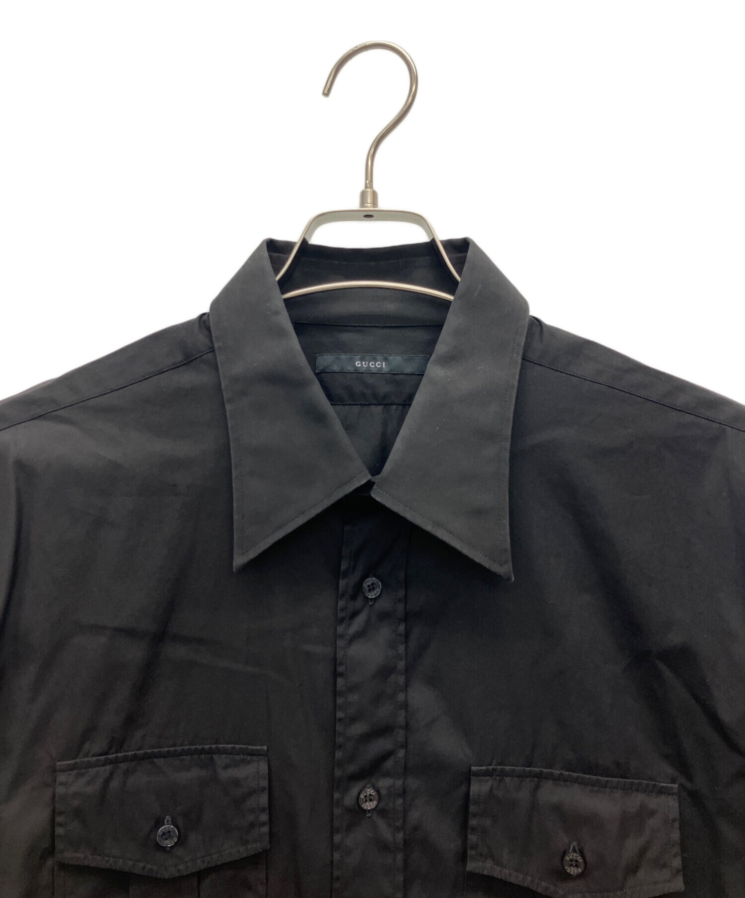 中古・古着通販】GUCCI (グッチ) 長袖シャツ ブラック サイズ:42