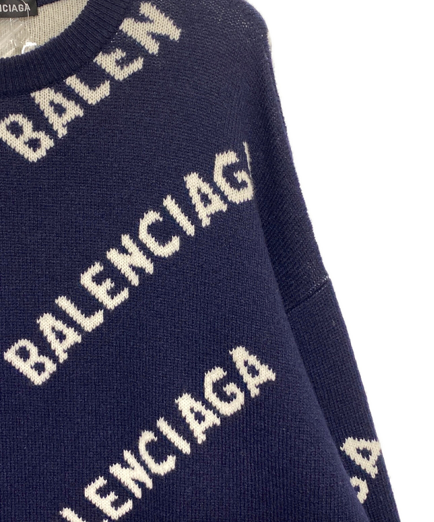 中古・古着通販】BALENCIAGA (バレンシアガ) 総柄オーバーサイズニット
