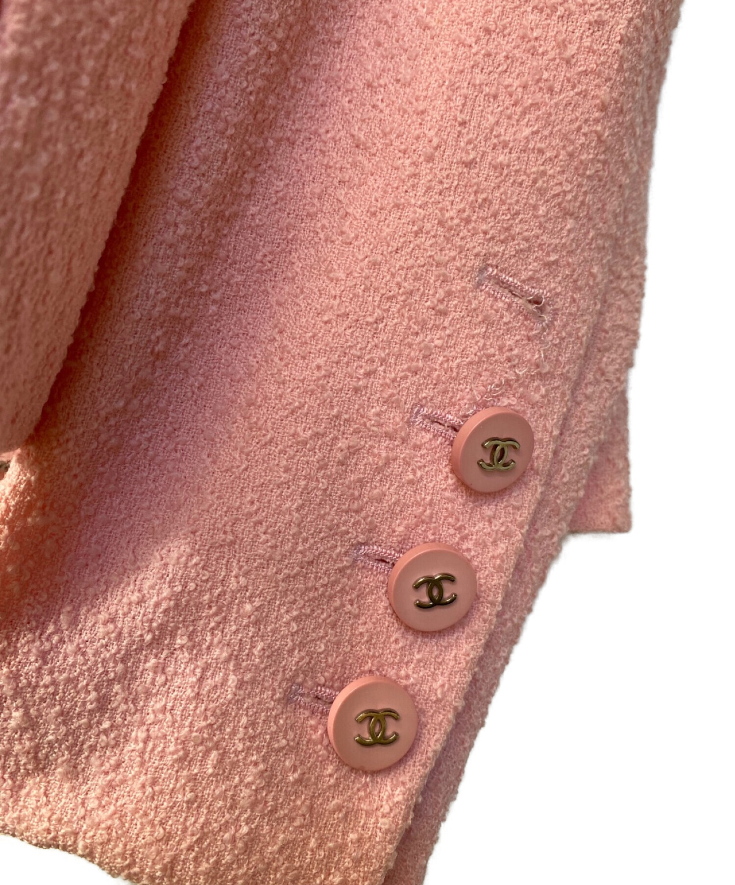 中古・古着通販】CHANEL (シャネル) ツイードジャケット ピンク サイズ