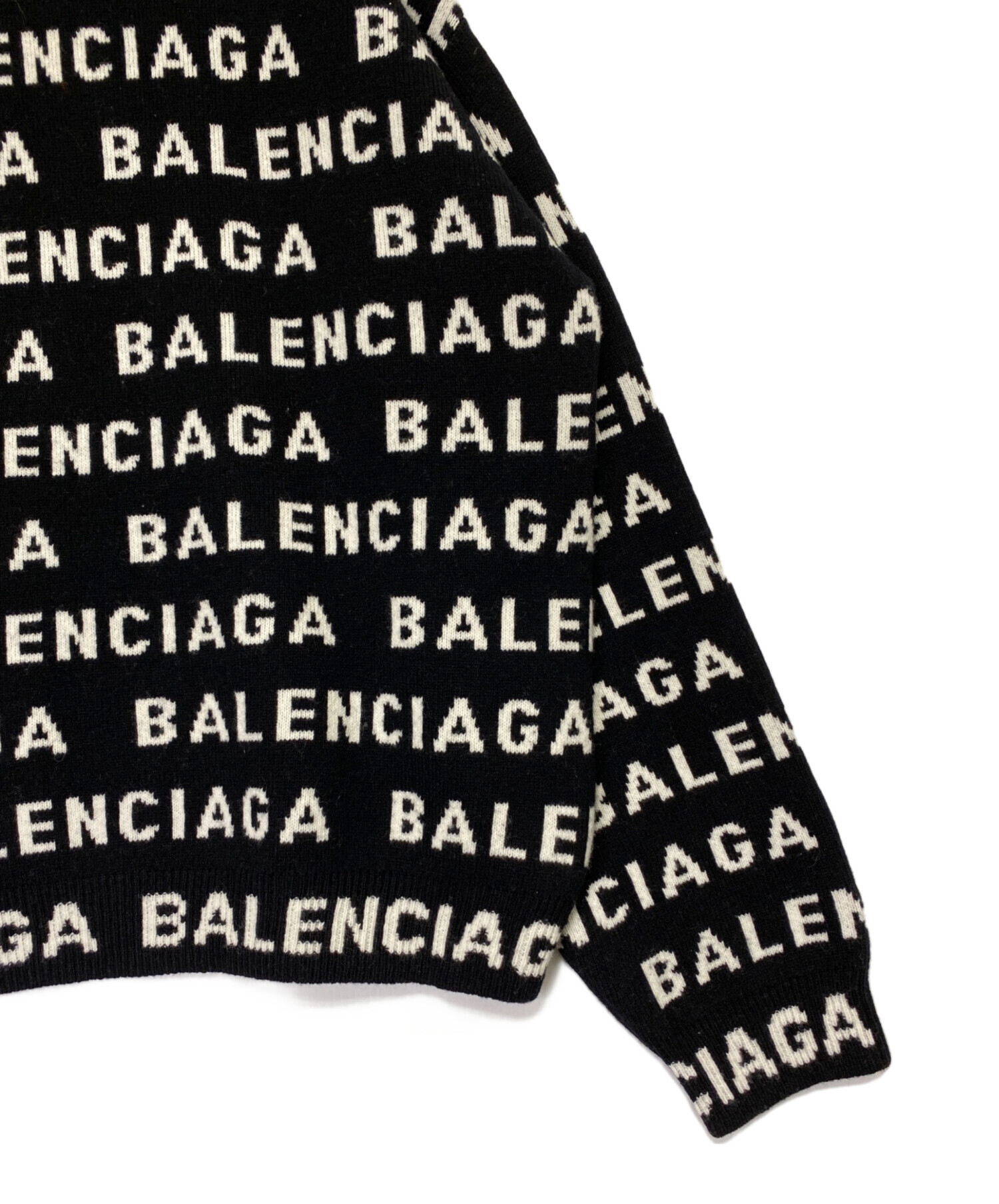 中古・古着通販】BALENCIAGA (バレンシアガ) ロゴジャガードクルー