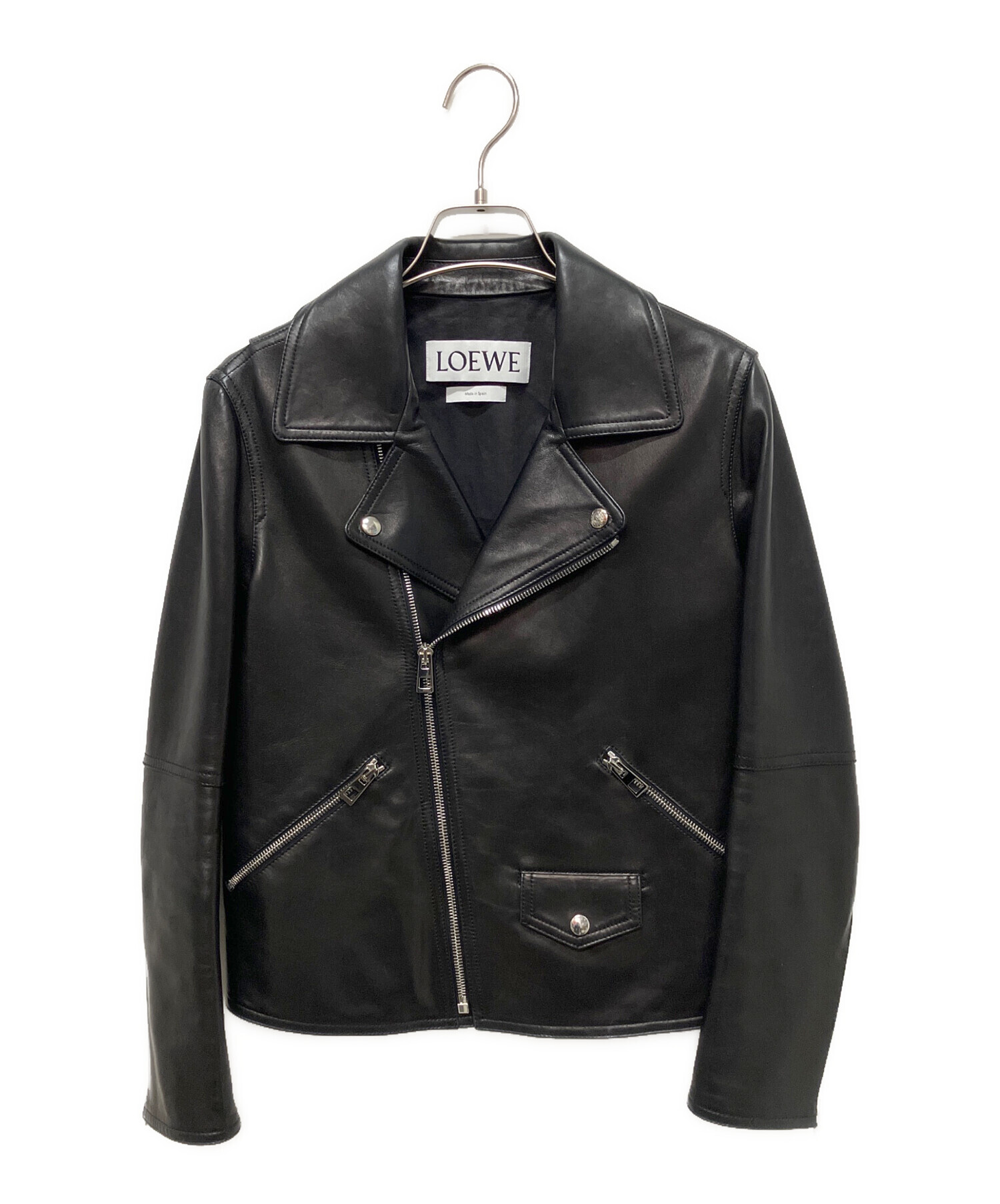 中古・古着通販】LOEWE (ロエベ) レザー ダブルライダースジャケット