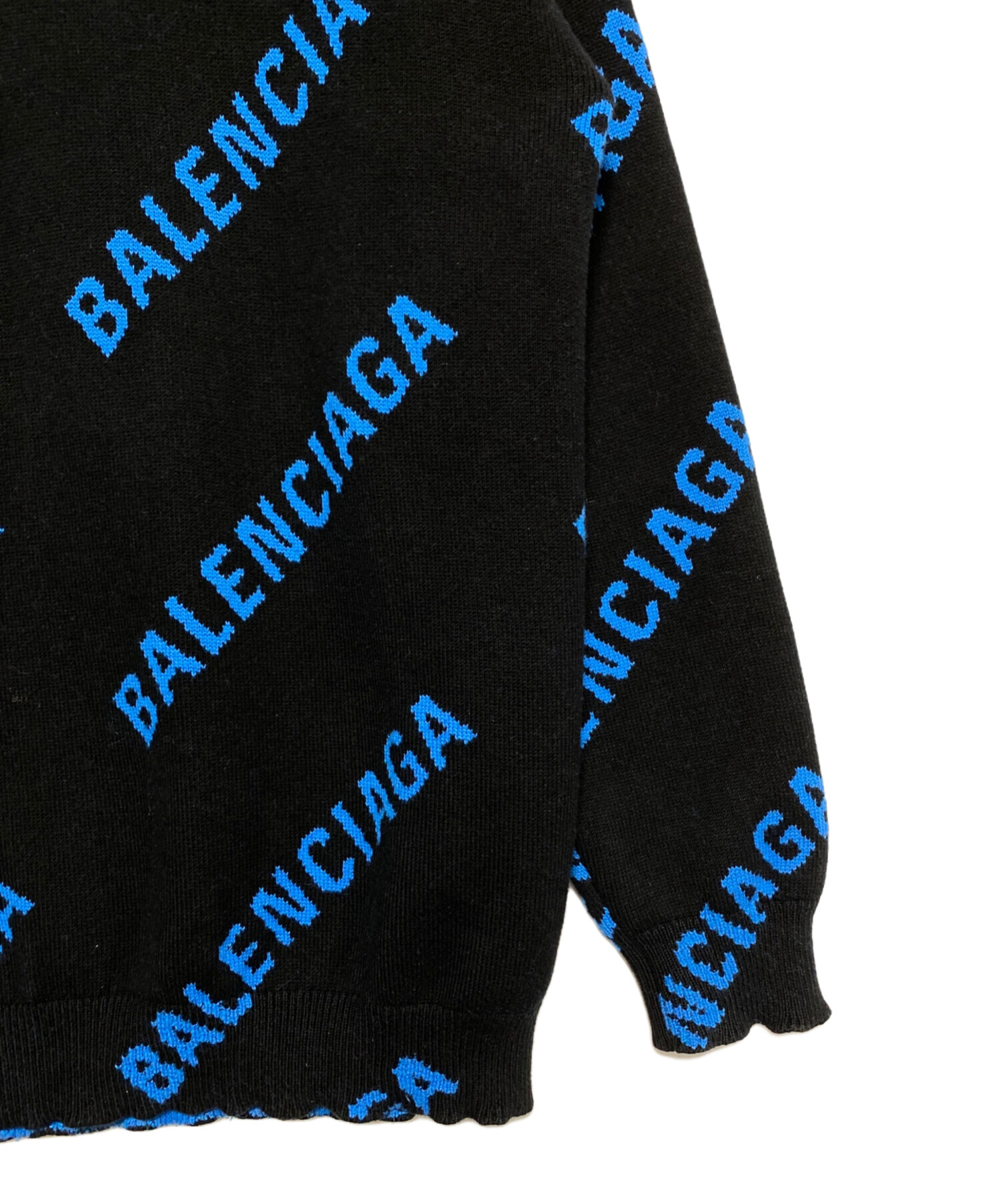 中古・古着通販】BALENCIAGA (バレンシアガ) オールオーバーロゴニット