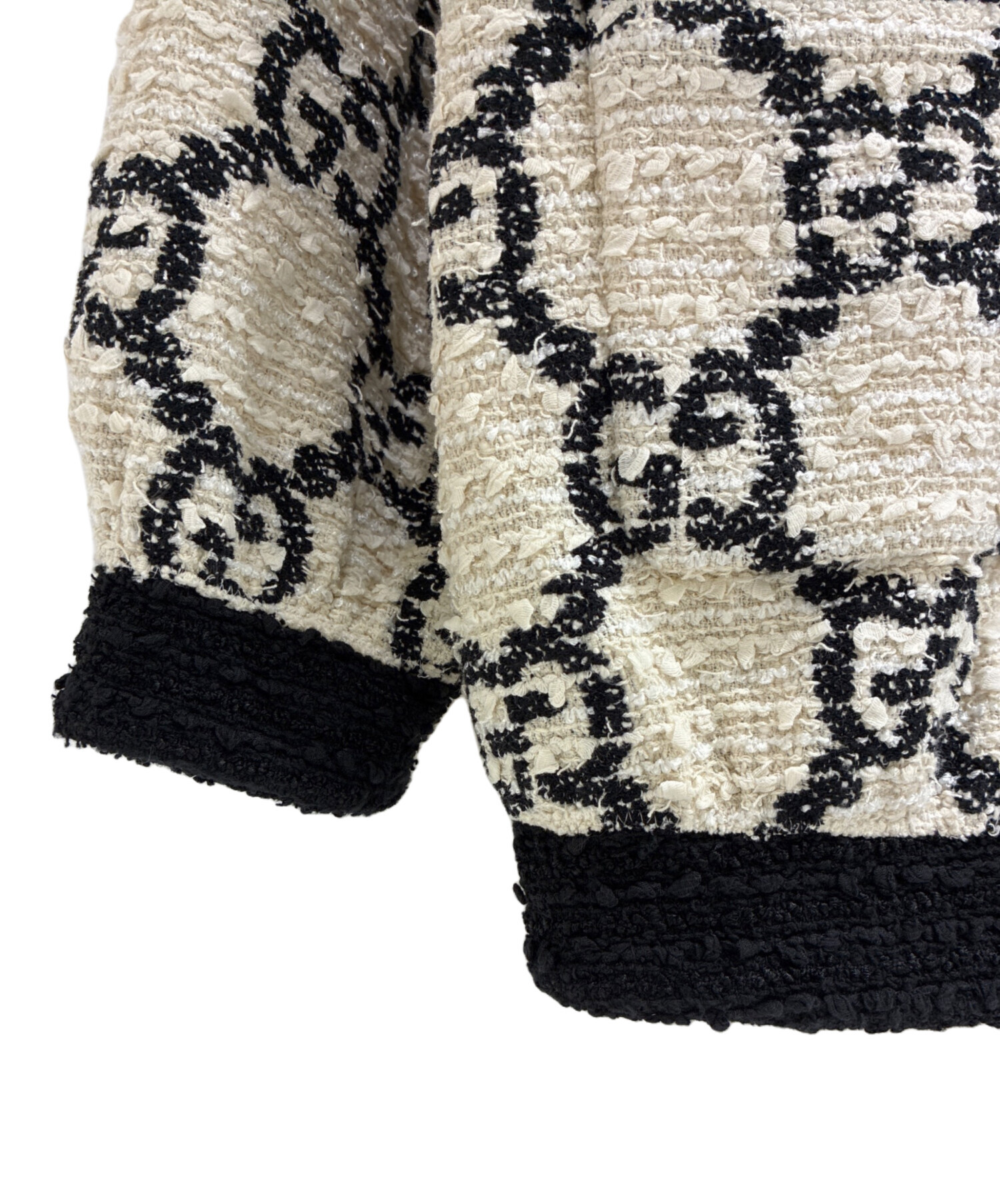 中古・古着通販】GUCCI (グッチ) メタルボタン ツイードノーカラー