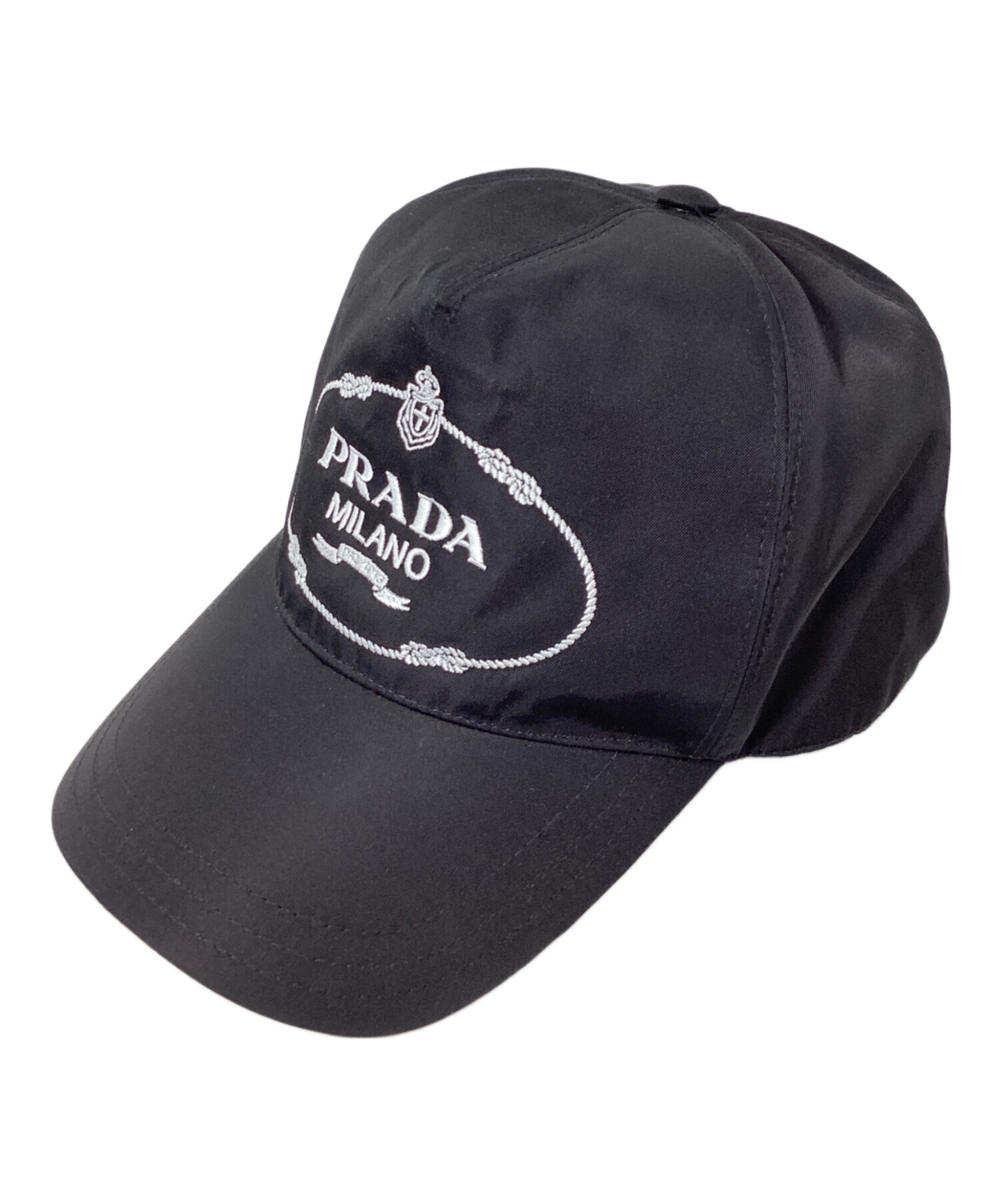 中古・古着通販】PRADA (プラダ) ロゴキャップ ブラック サイズ:M