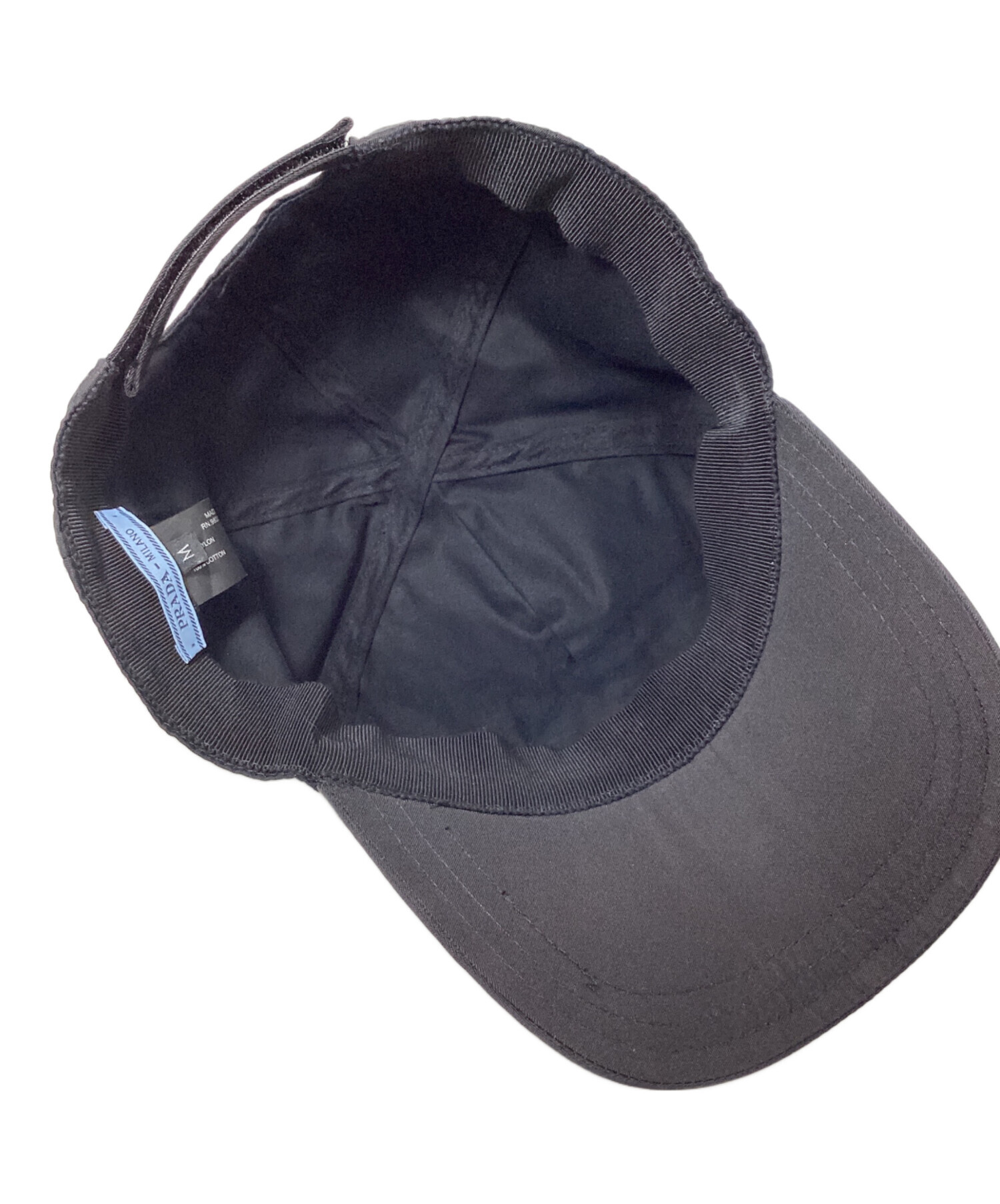 中古・古着通販】PRADA (プラダ) ロゴキャップ ブラック サイズ:M