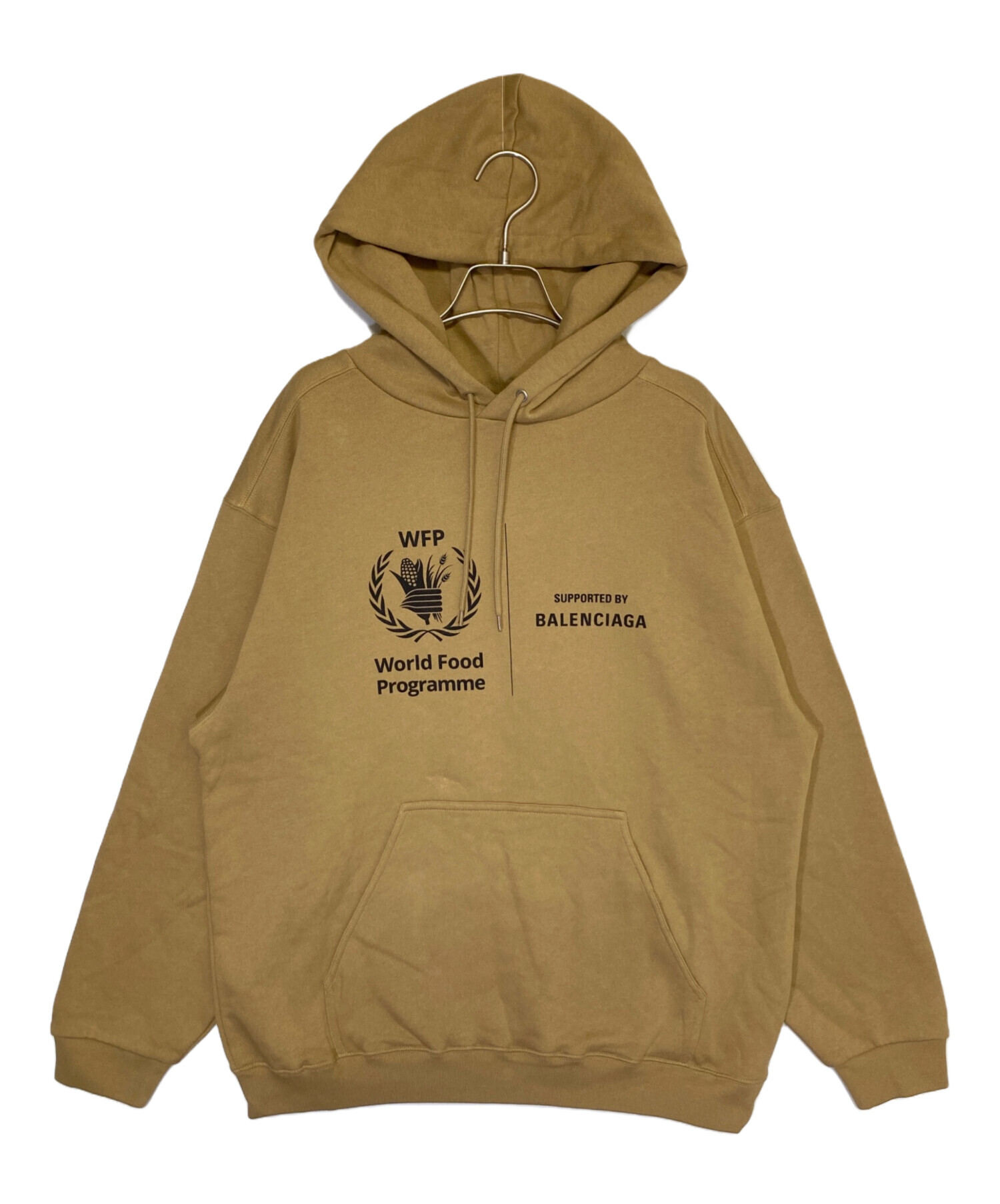 中古・古着通販】BALENCIAGA (バレンシアガ) WFPロゴパーカー ブラウン